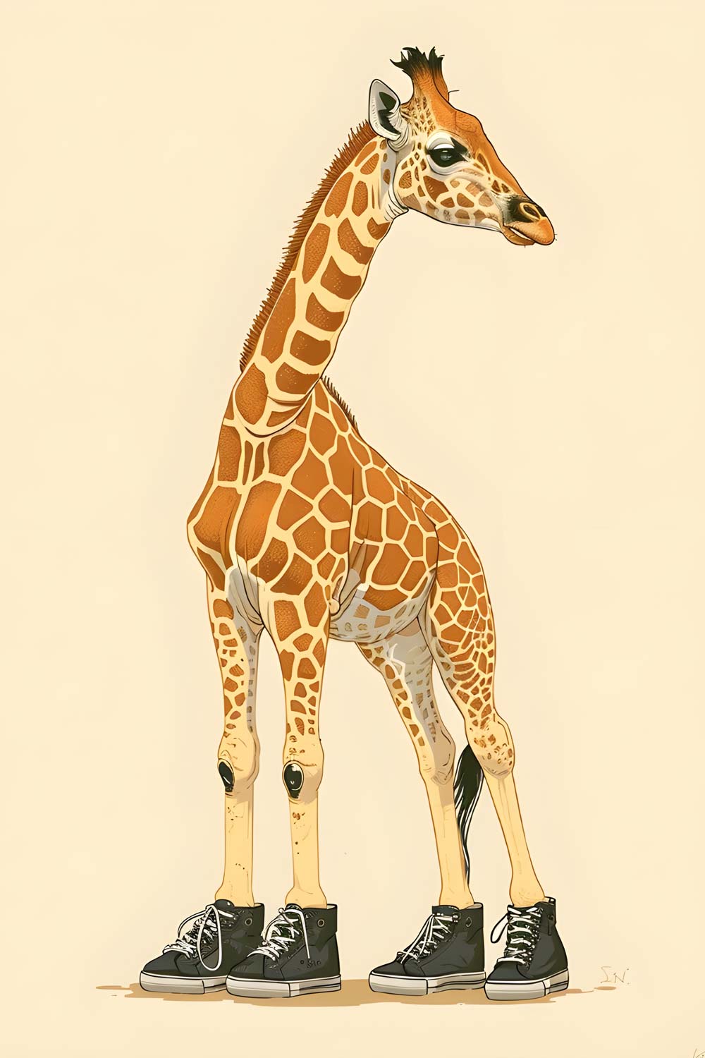 Sneaker Safari Maximalist Animals Wall Art