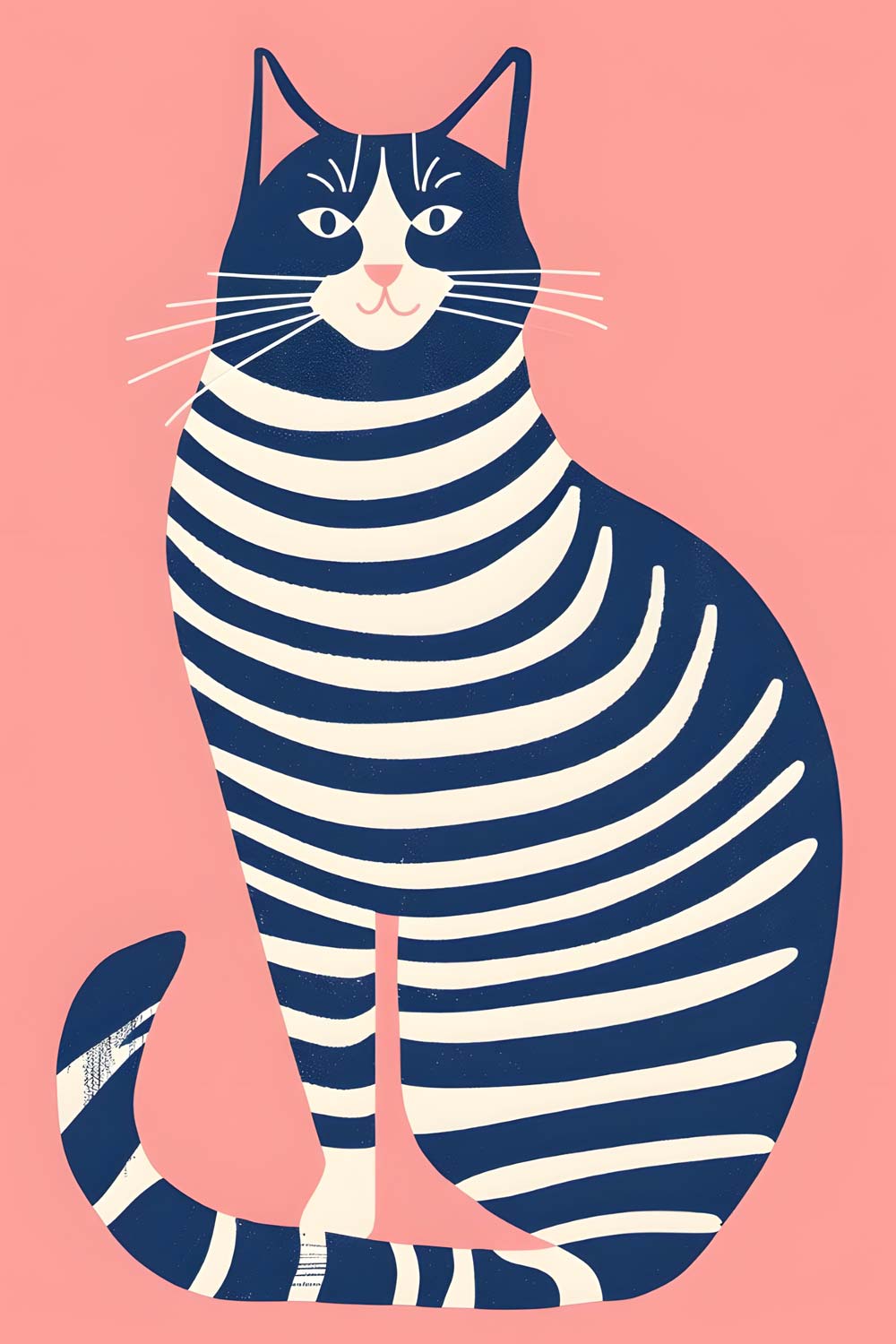 Zebra Whiskers Maximalist Animals Wall Art