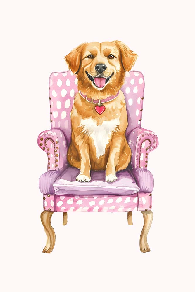 Dog Throne Maximalist Animals Wall Art
