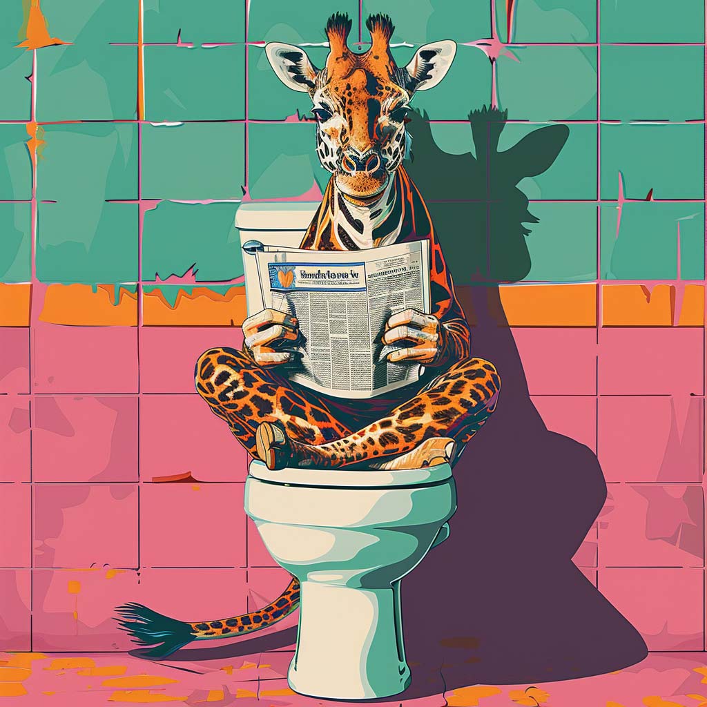 Giraffternoon News Maximalist Animals Wall Art