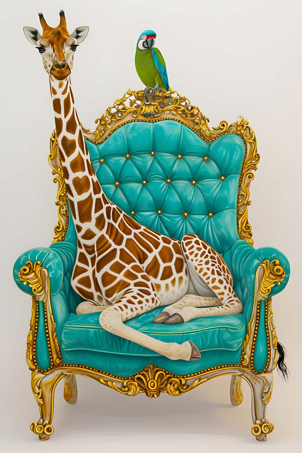 The Giraffe's Throne Maximalist Animals Wall Art