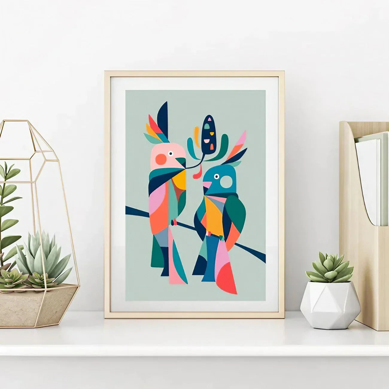 Cockatoo Wall Art, Bird Wall Frame