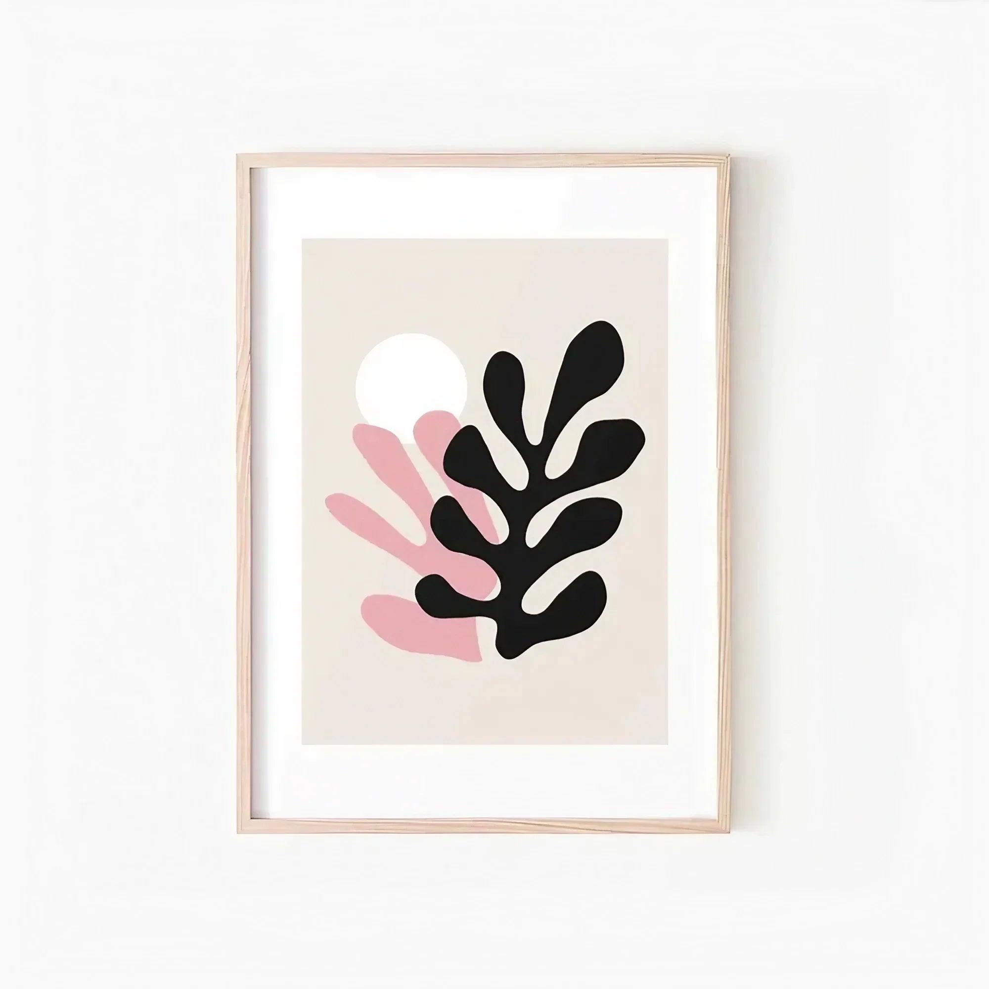 Black Pink Beige Wall Frame Set of 3