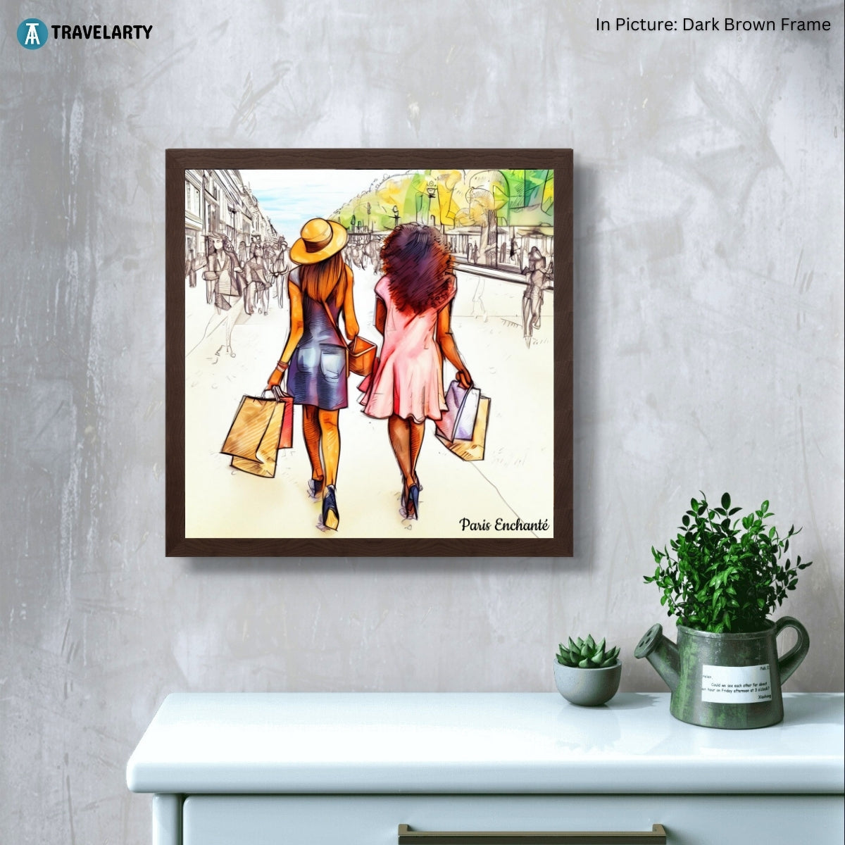 Let's Shop by Paris Enchanté (Framed Art Print)