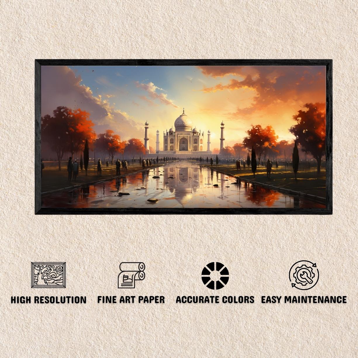 Taj Mahal Autumn By Panoramic India