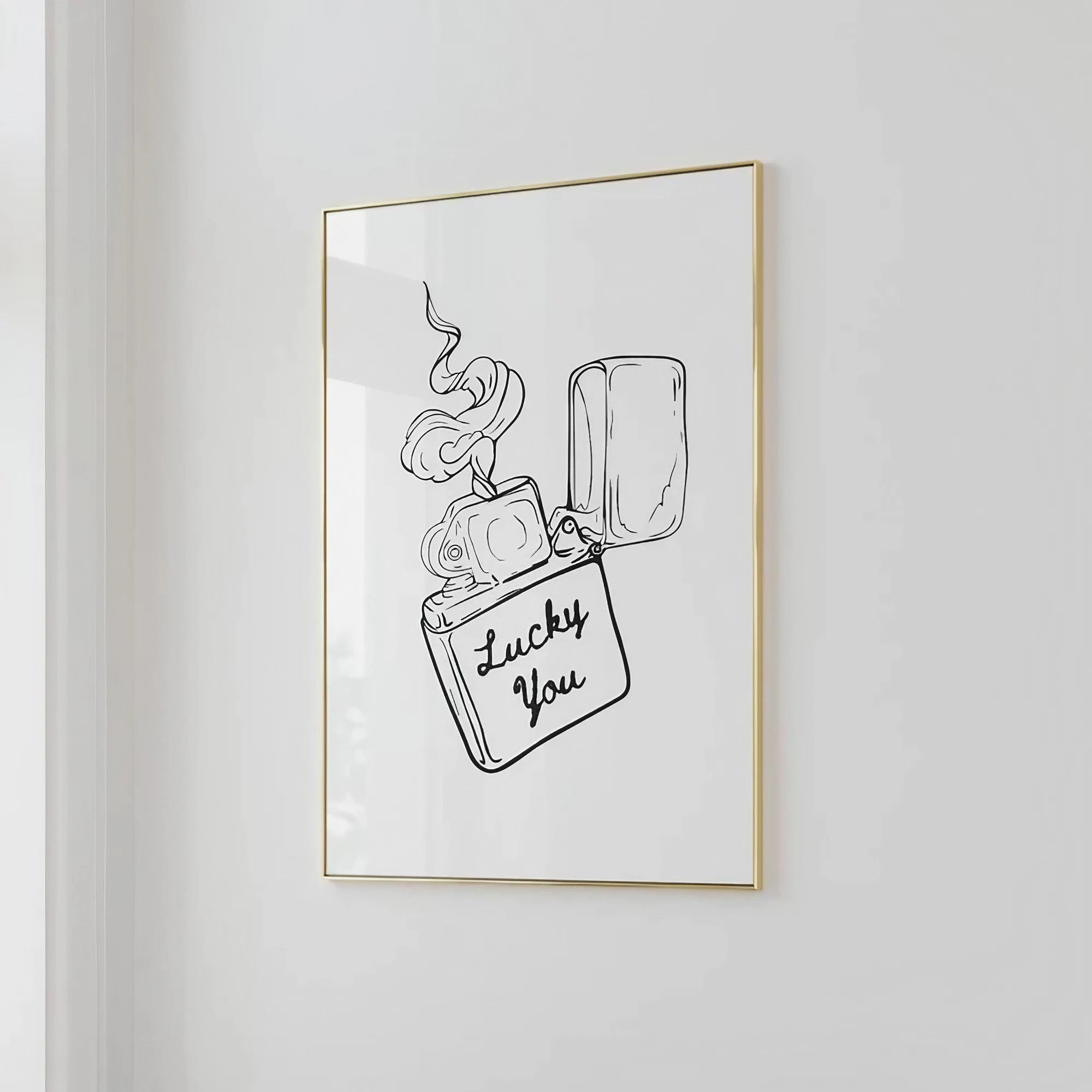 Black And White Lucky You Wall Art Wall Frame