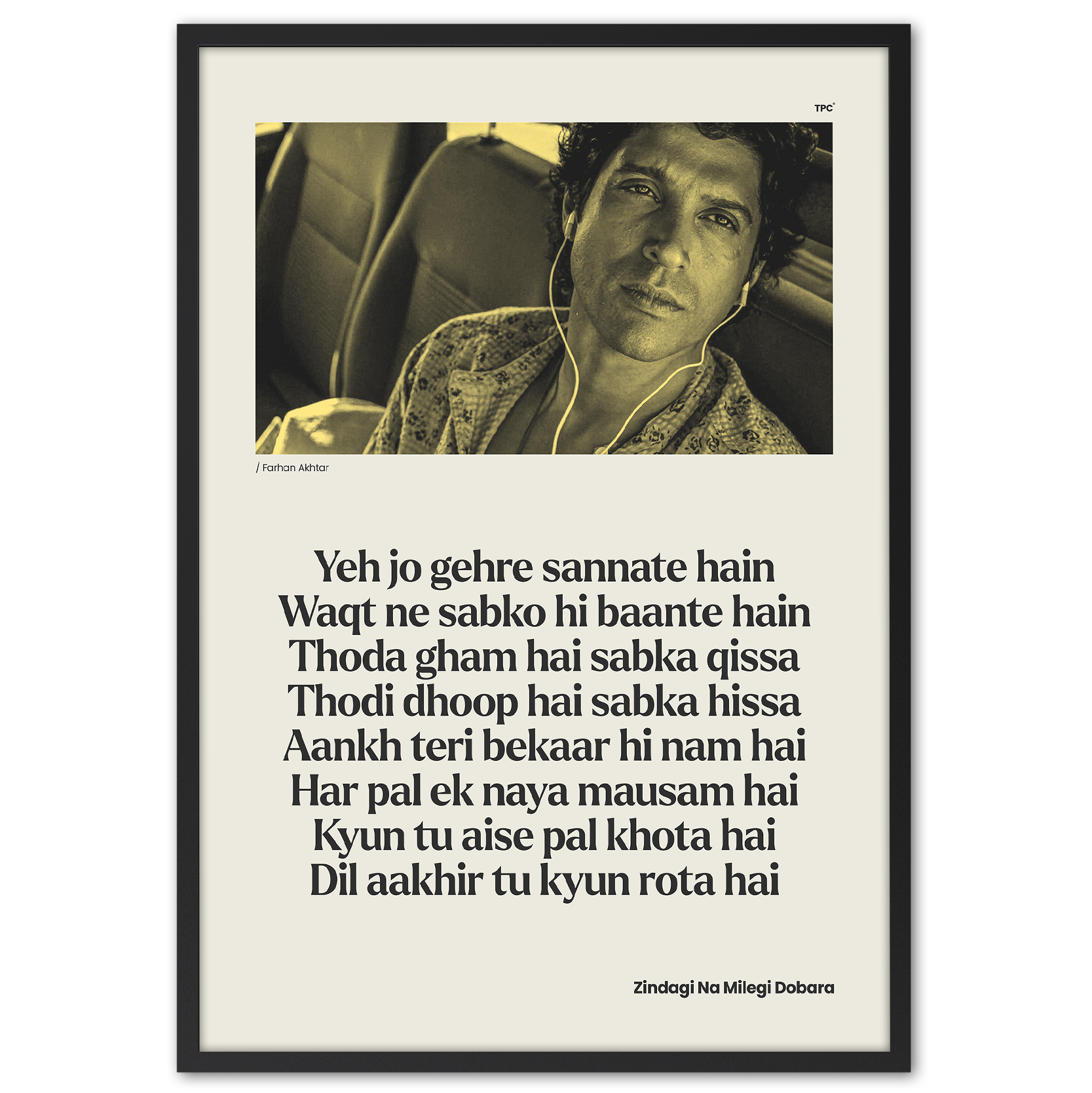 Farhan Akhtar ZNMD Shayari Poster