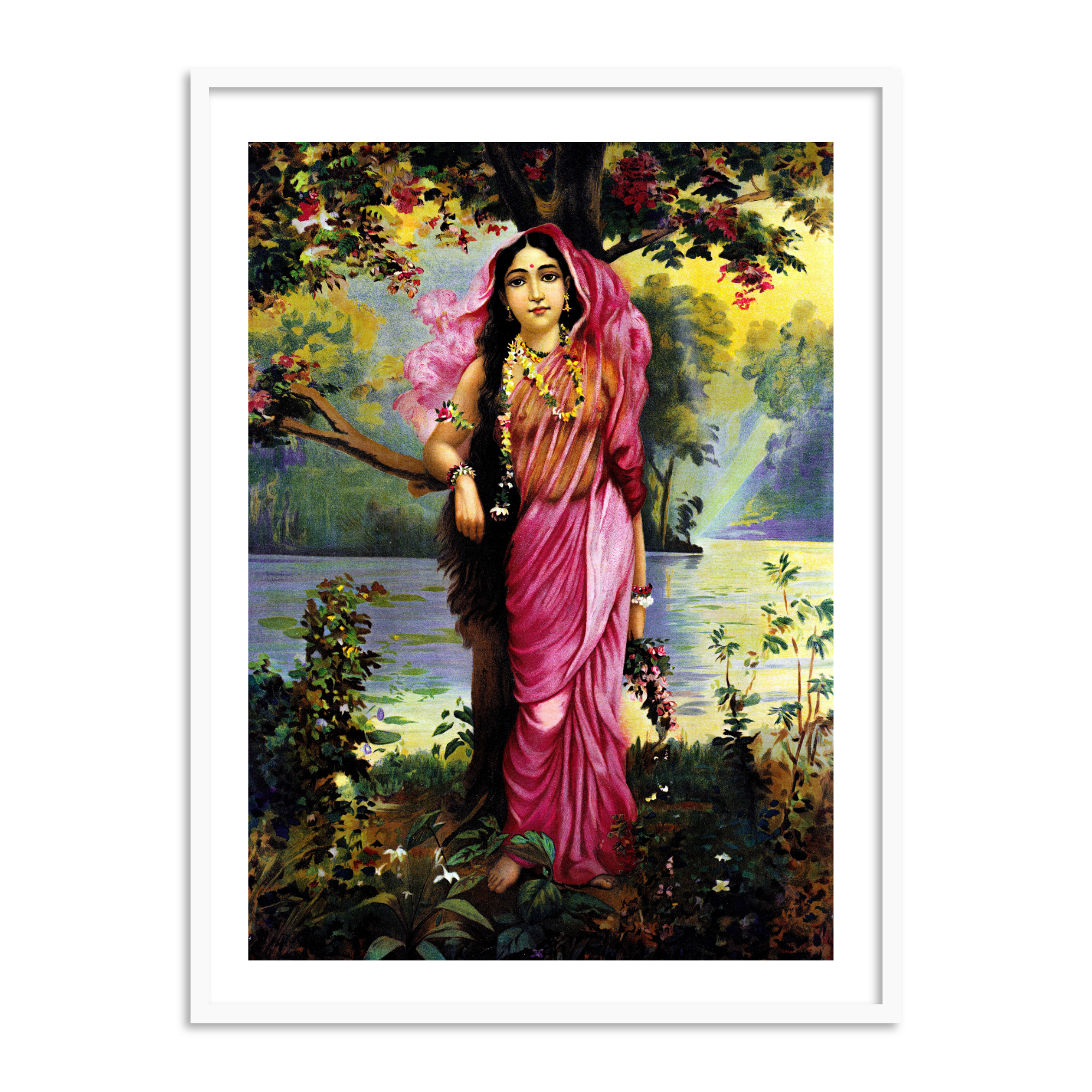 Vasantika by Raja Ravi Varma Home Wall Art Painting