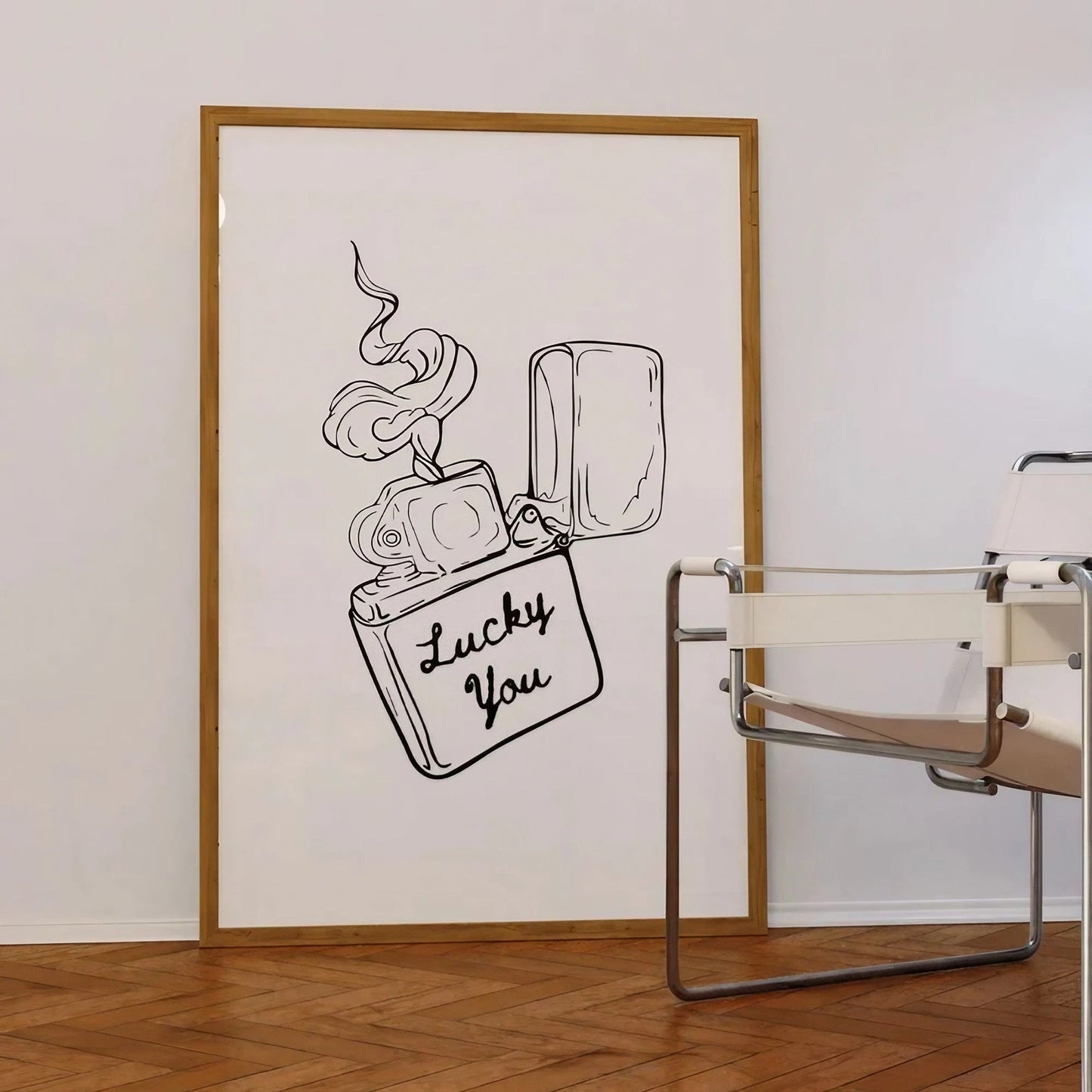 Black And White Lucky You Wall Art Wall Frame