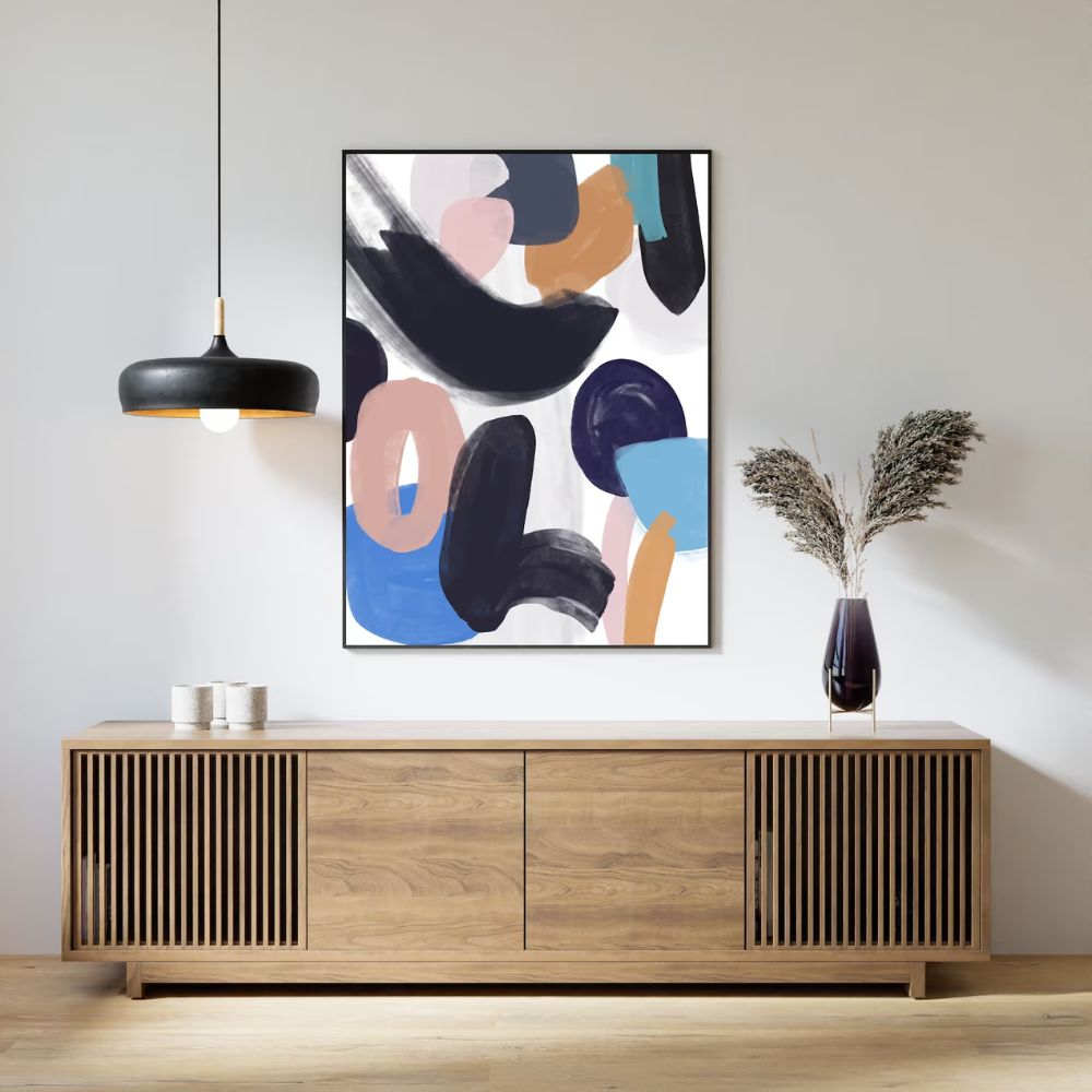 Brush Stroke Expressionism Wall Art Wall Frame Set of 2