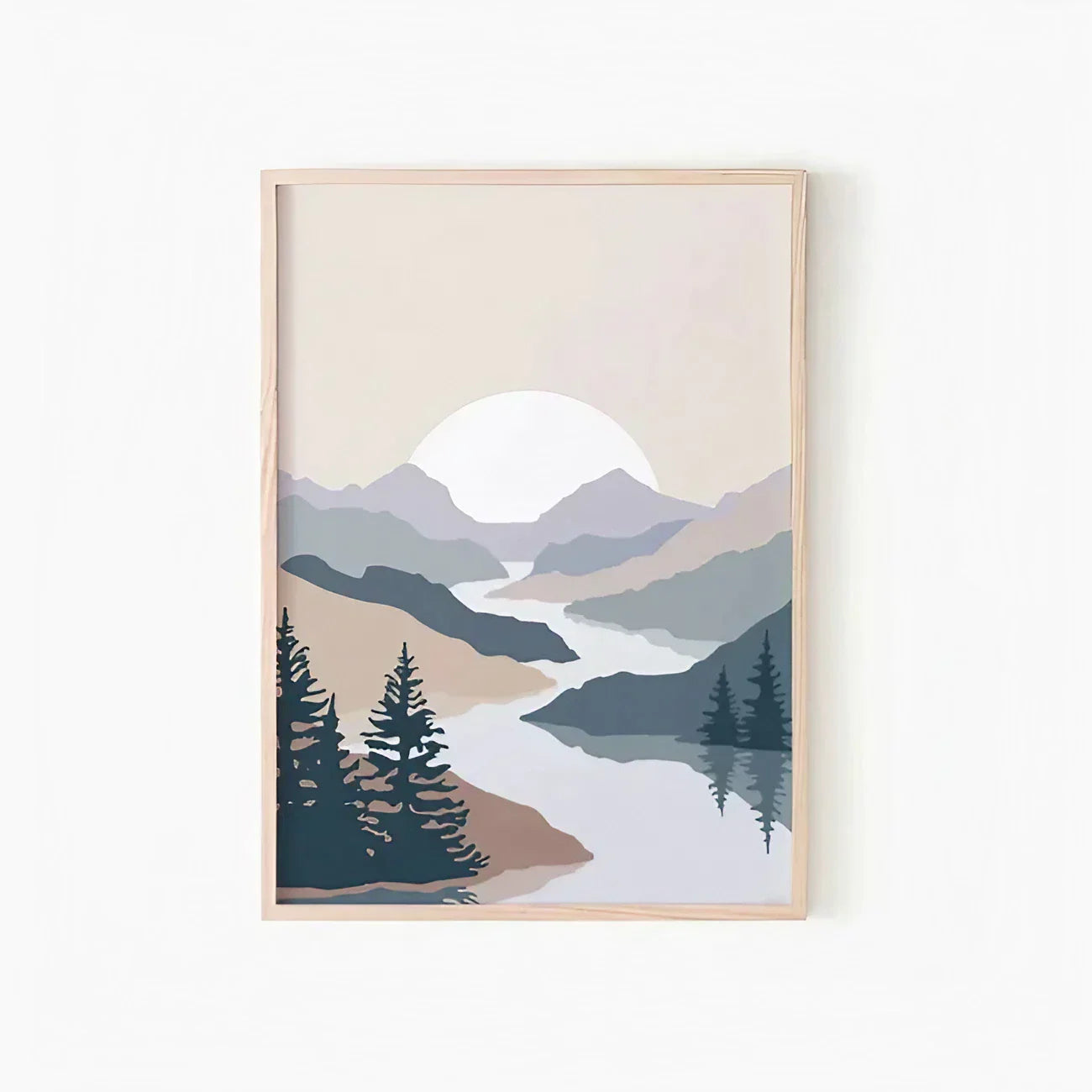 Mountain Sun Wall Frame Set of 2