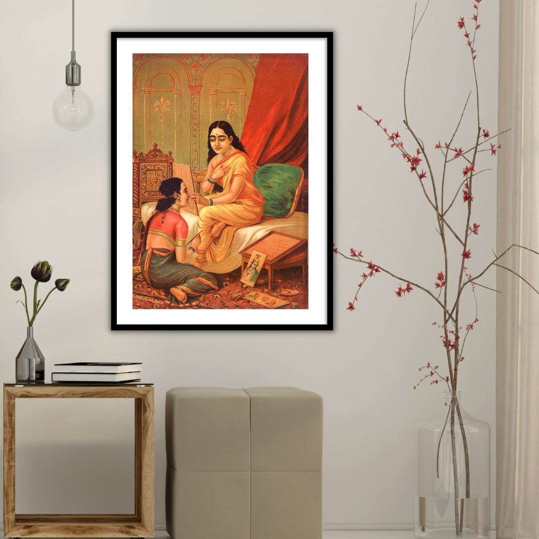 Chitralekha by Raja Ravi Varma Wall Art Painting for Home Decor