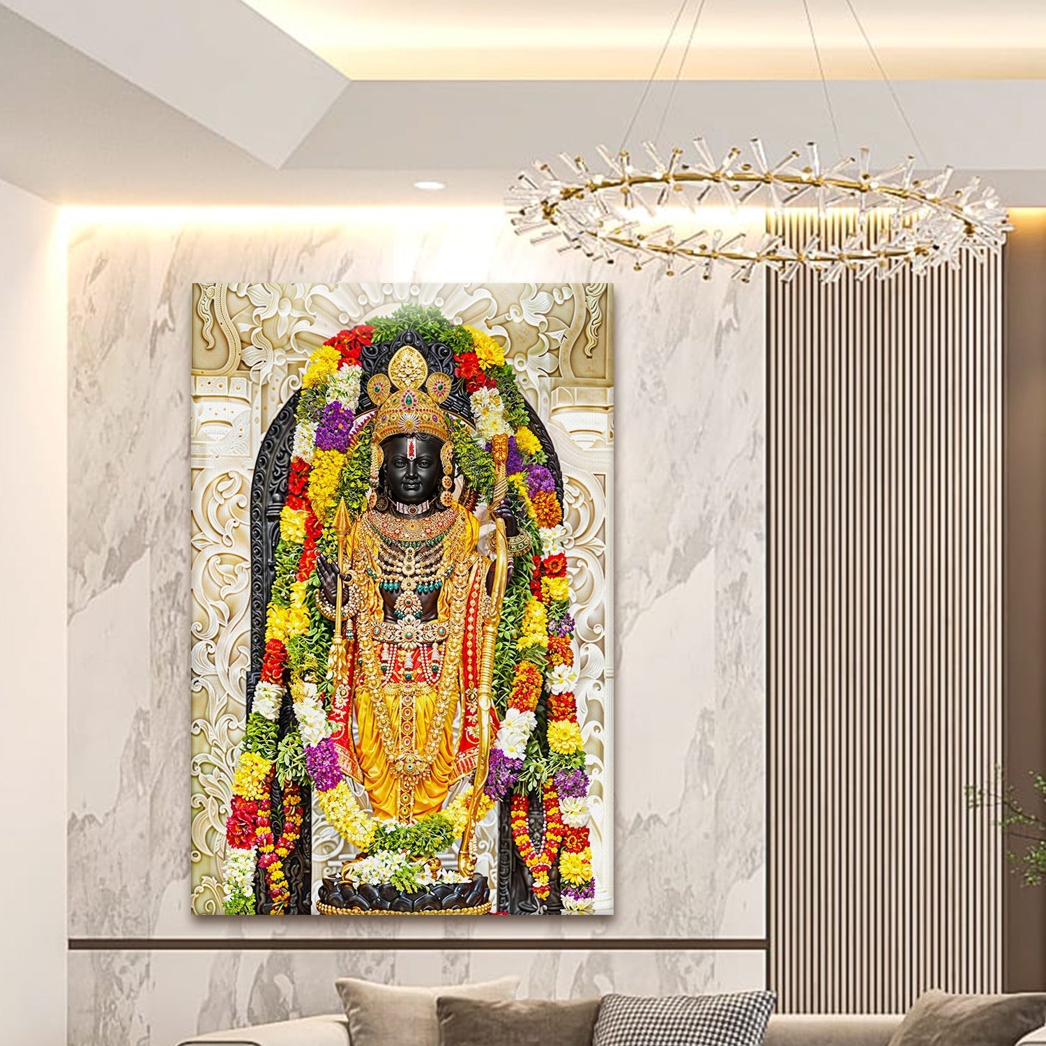 Where Prayers Take Form: A Ram Lalla Painting Print Canvas To Fulfill the Devotee's Soul