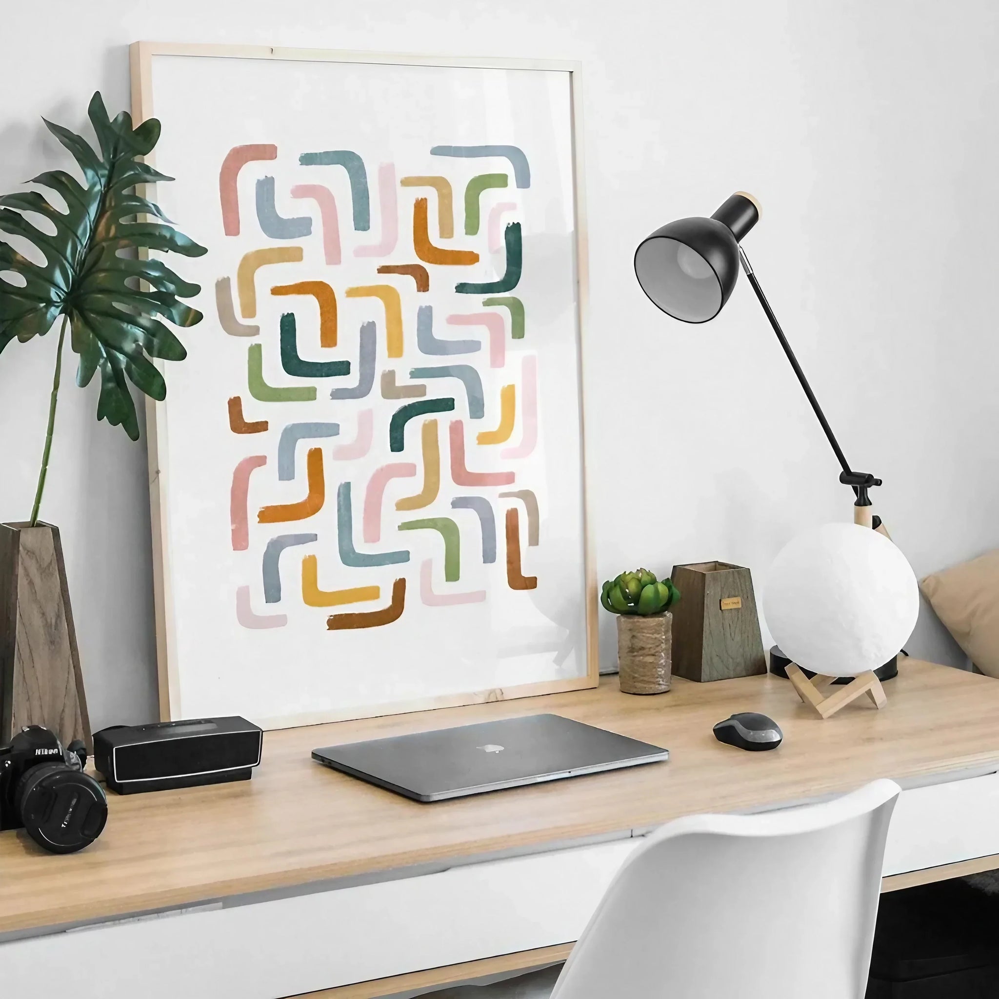 Abstract Colorful Artwork Large Wall Frame
