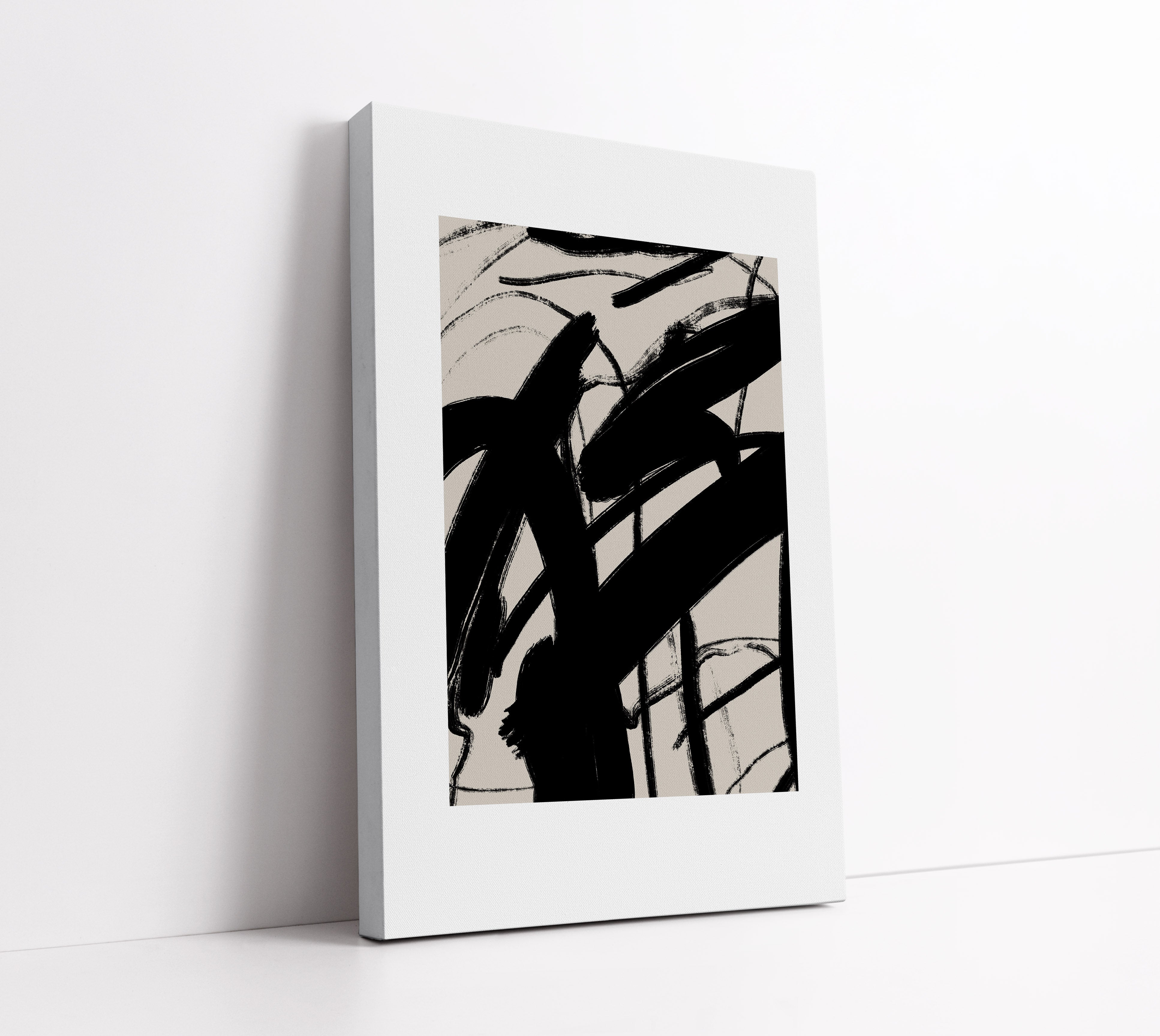 Beige Abstract Wall Art Print