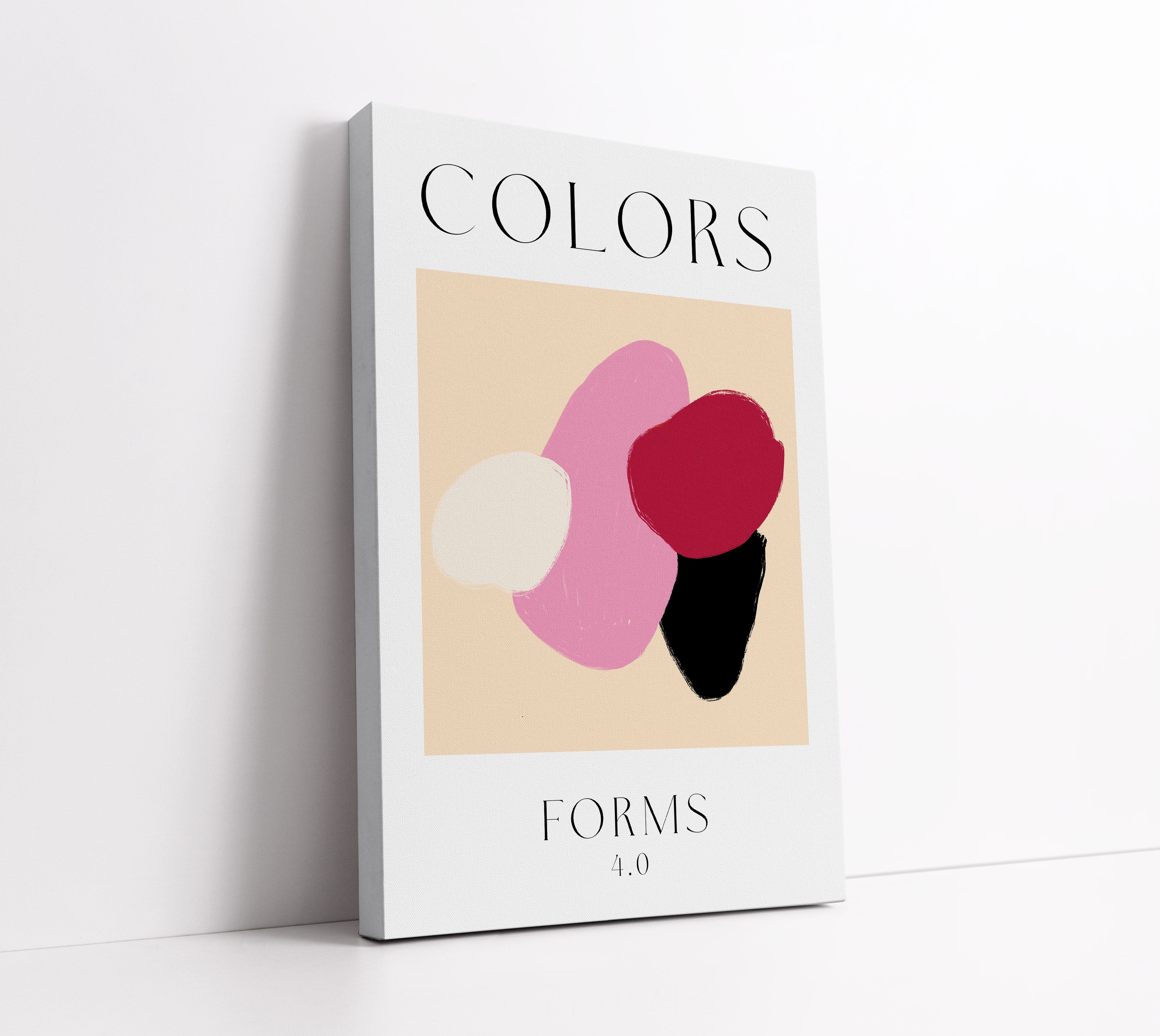 Blush Colour Forms Wall Art Print