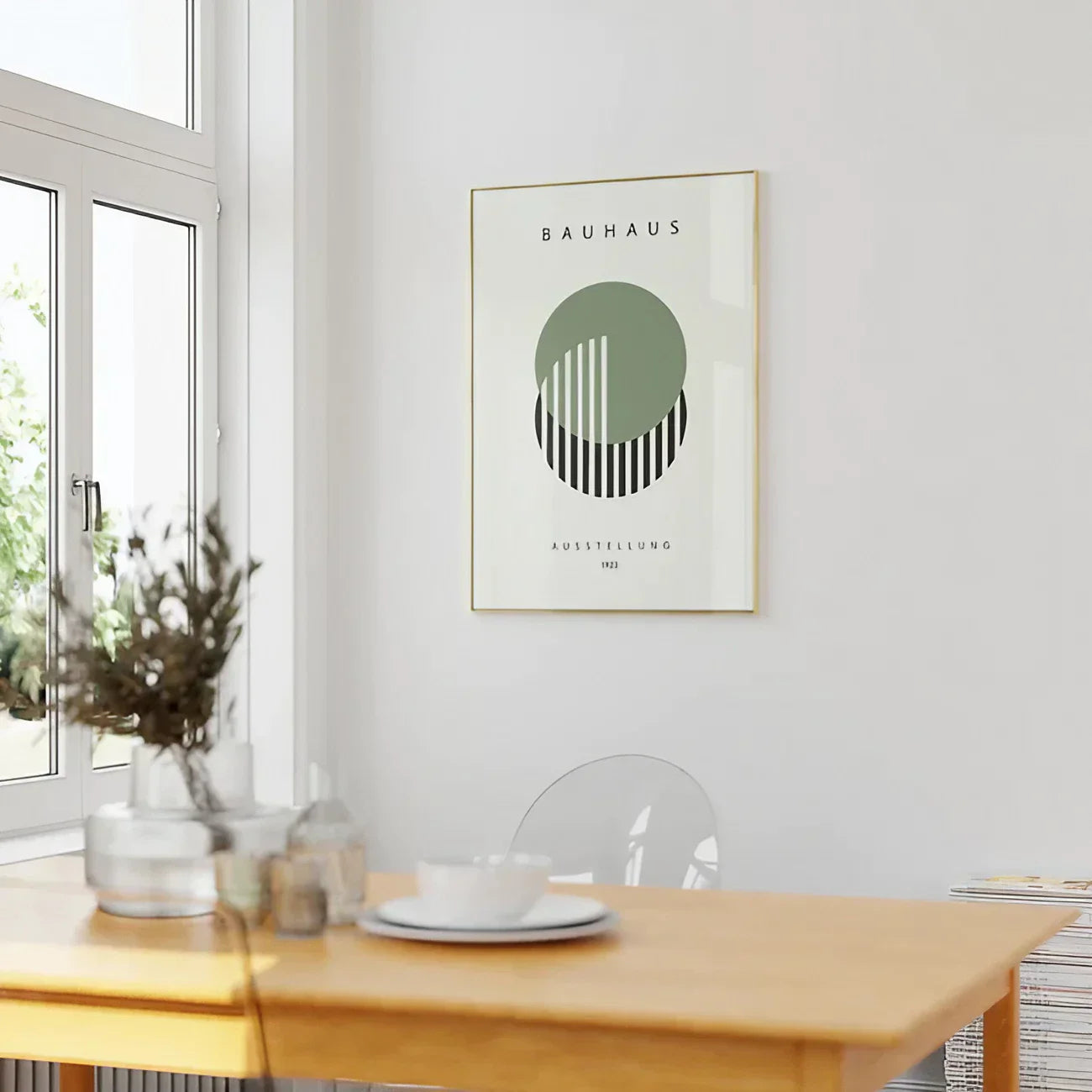 Modern Saga Green And Black Wall Art Set of 3 Wall Frame