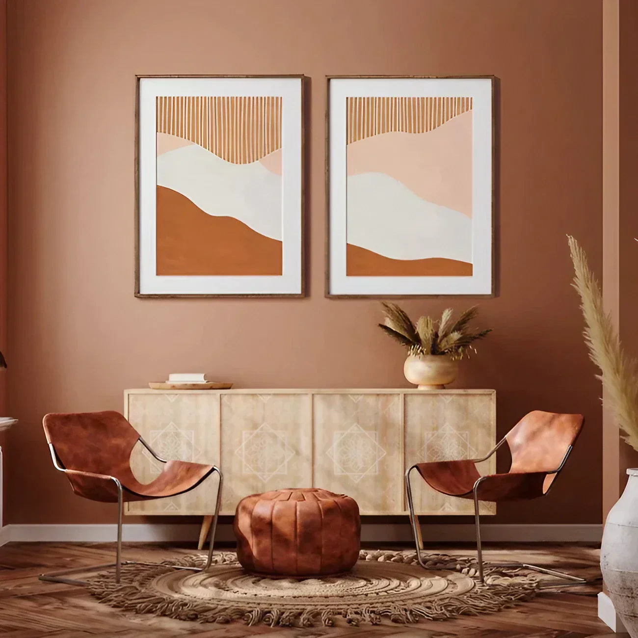 Modern Room Decor, Netural Wall Art Frame