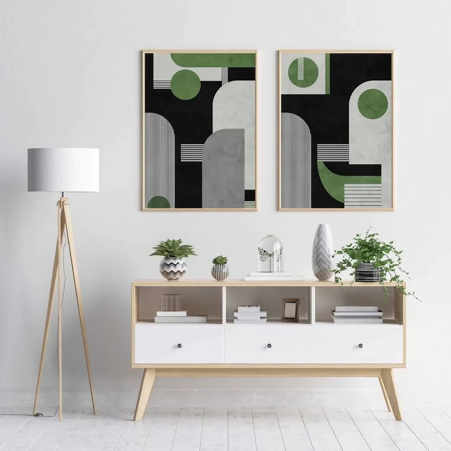 Green Black Mid Century Wall Frame