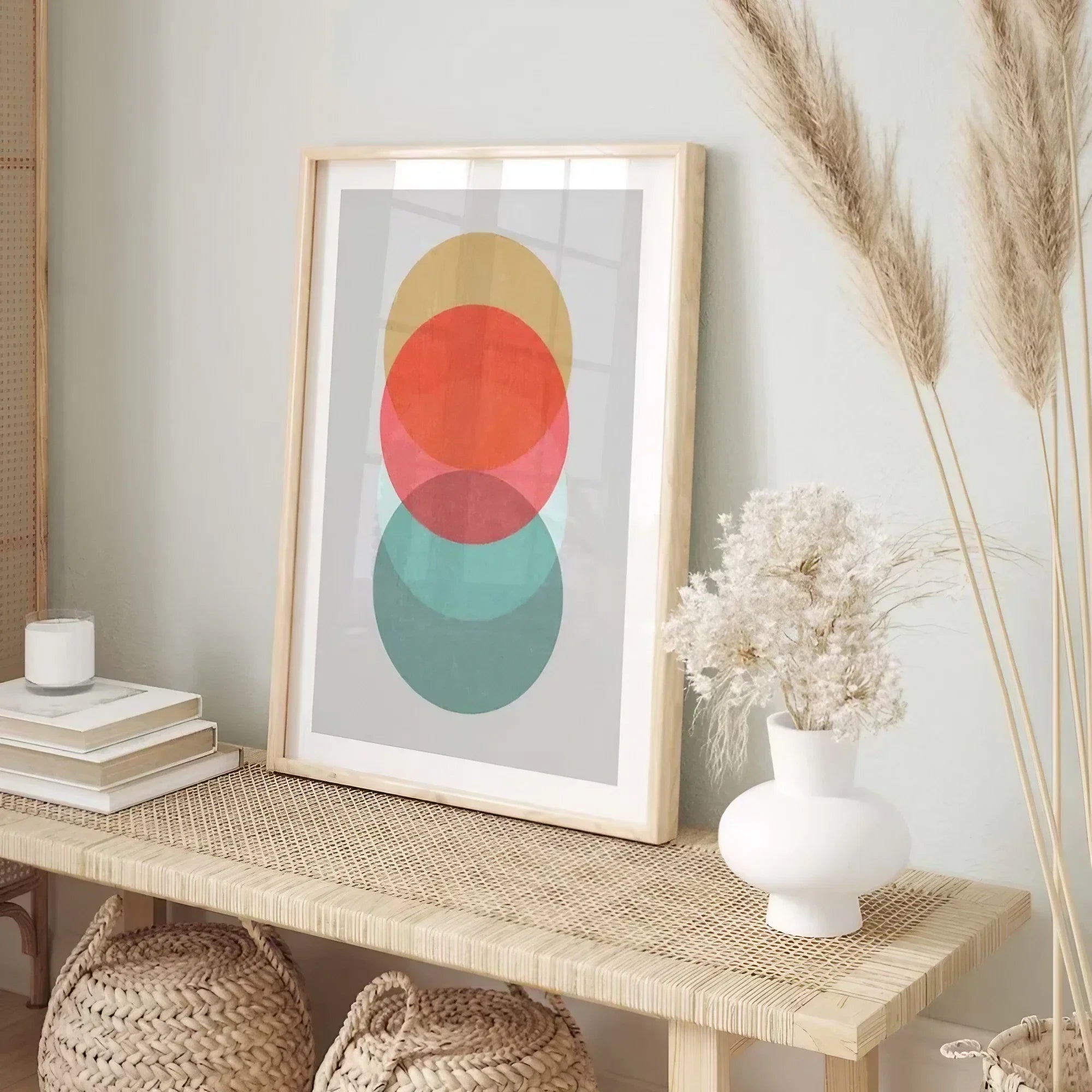 Scandinavian Morden Set of 2 Colorful Wall Frame