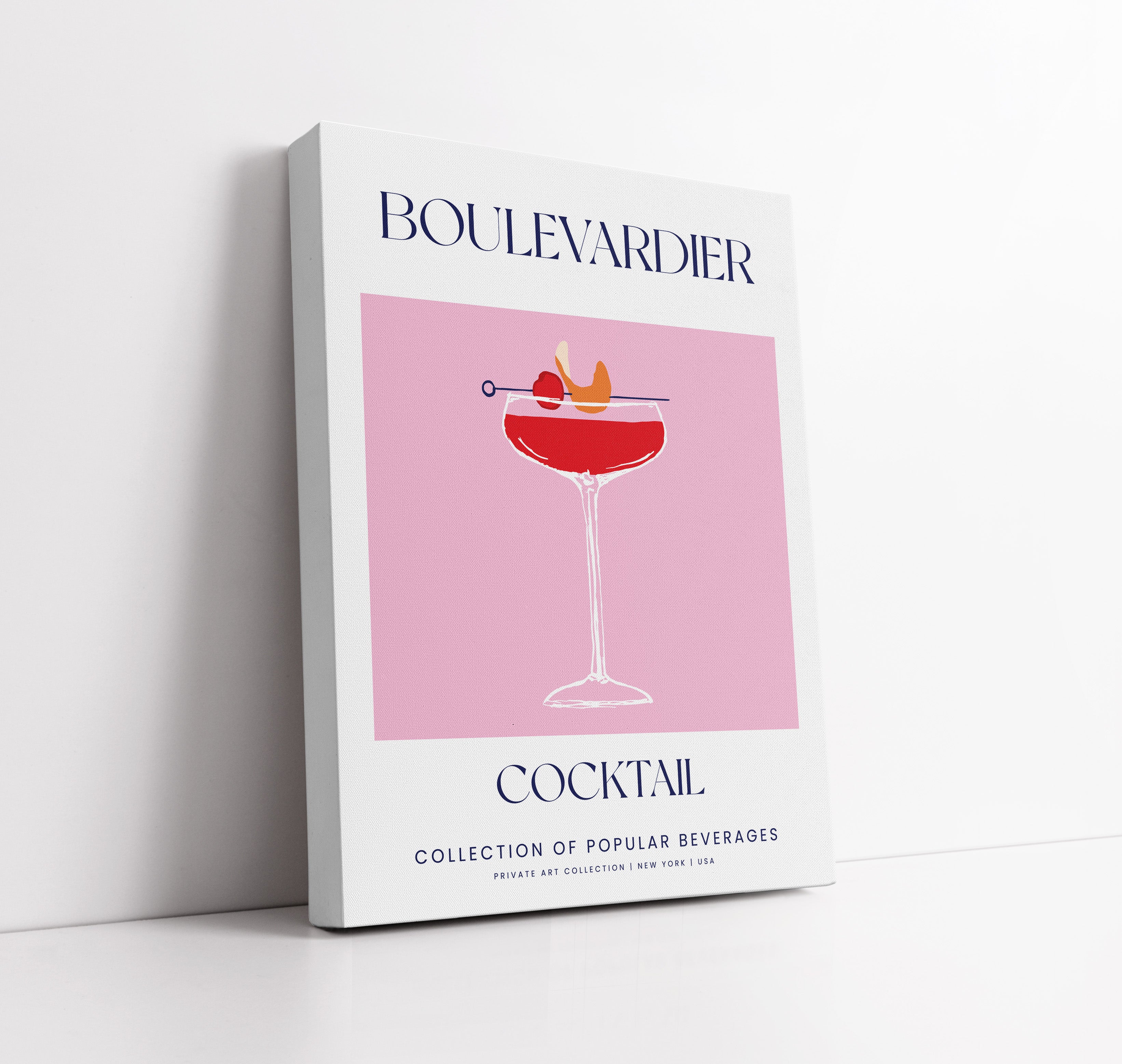 Boulevardier Cocktail Wall Art Print