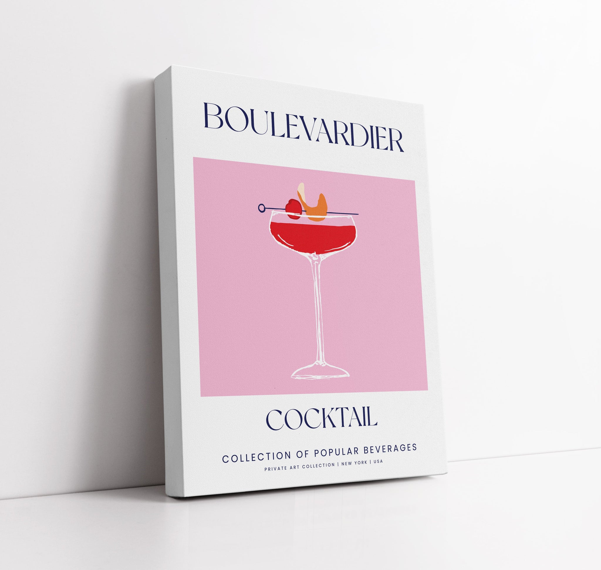 Boulevardier Cocktail Wall Art Print