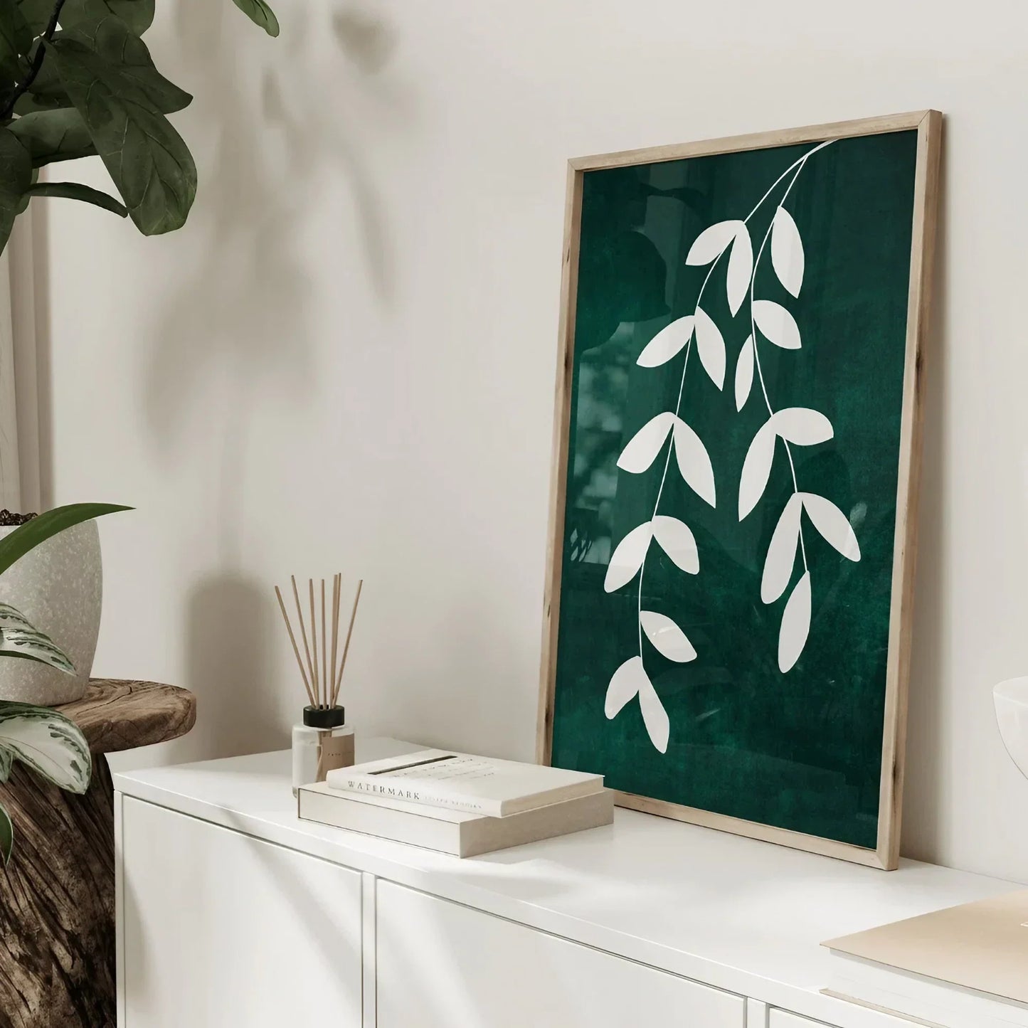 Dark Emerald Green Set of 3 Wall Art Wall Frames