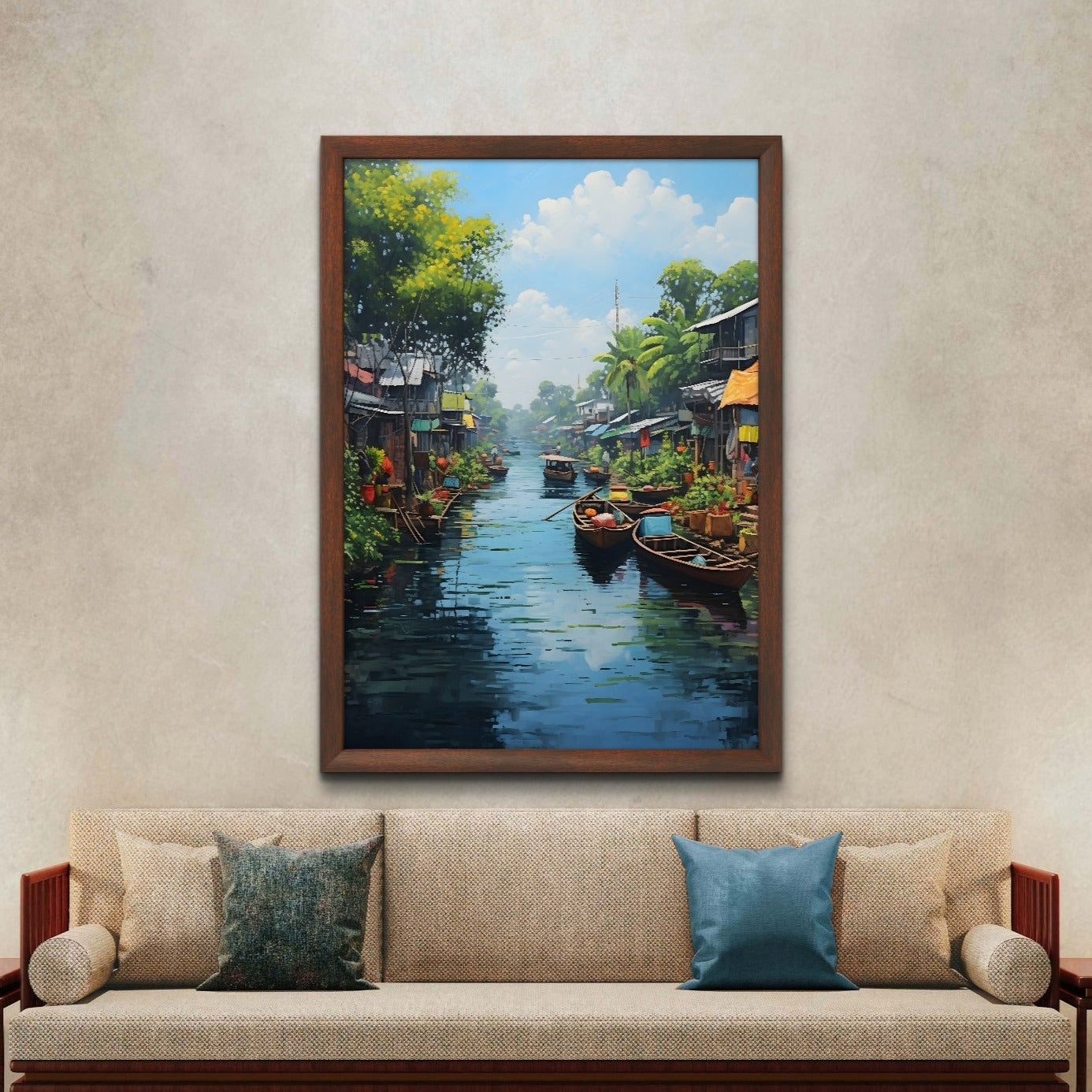 Mekong Floating Market by Vietnamese Pho