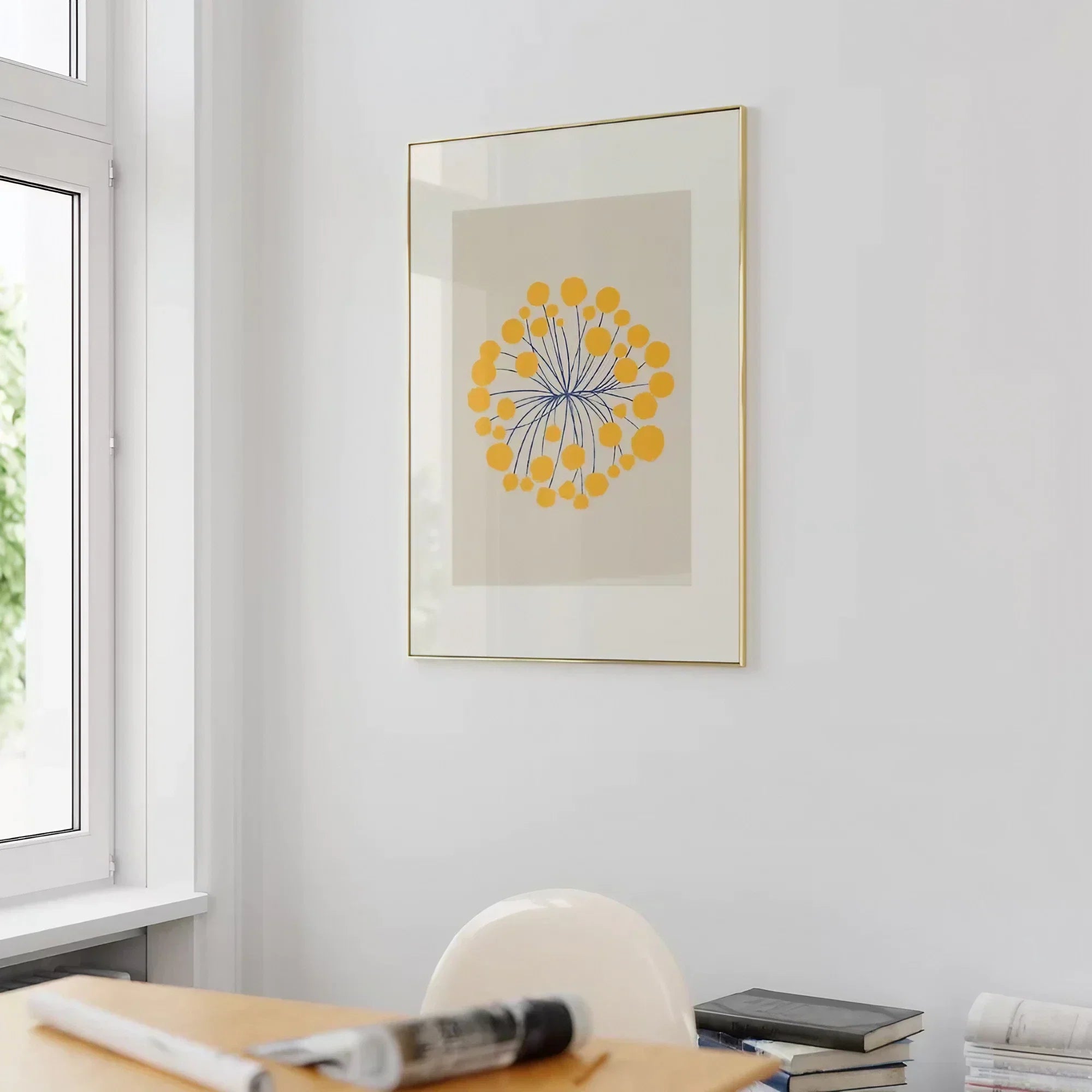 Botanical Floral Wild Flower Wall Art Set of 3 Modern Wall Frames