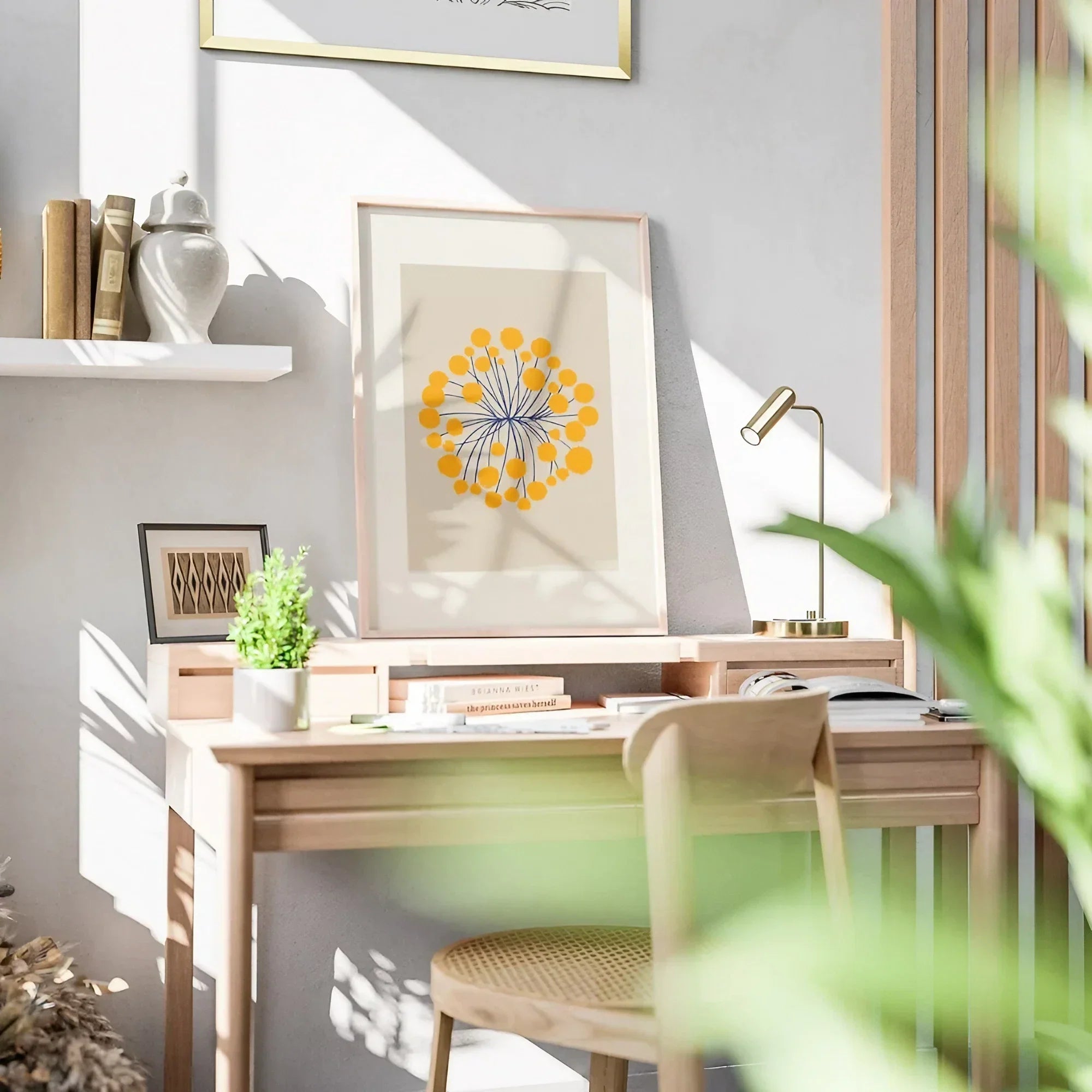 Botanical Floral Wild Flower Wall Art Set of 3 Modern Wall Frames