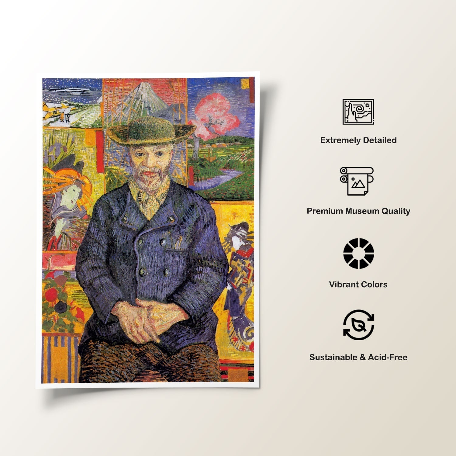 Van Gogh portrait of pere, Vincent Van Gogh Painting