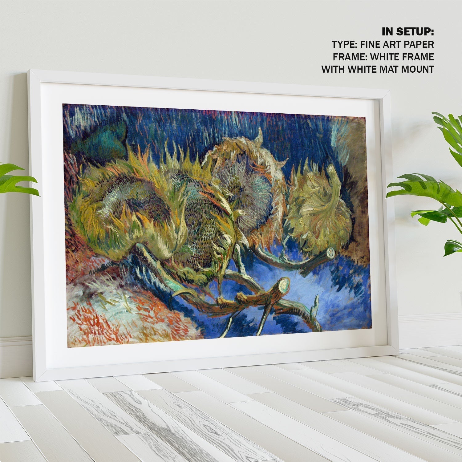 Four Withered Sunflowers, Van Gogh Painting