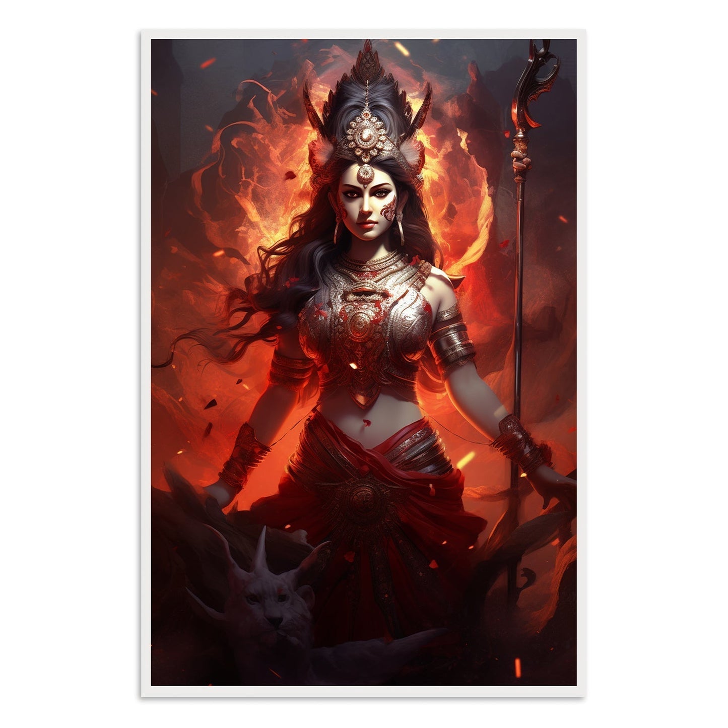 The Ferocious Lion Canvas Wall Painting