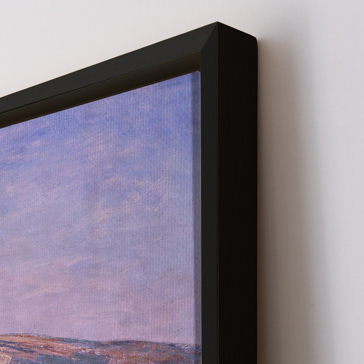 Large Wall Art Framed Canvas - Shadows on the Sea By Cloude Monet Canvas Painting Modern Art Impressionism on Framed Canvas Artwork Perfect for Office and Home Wall Decor.