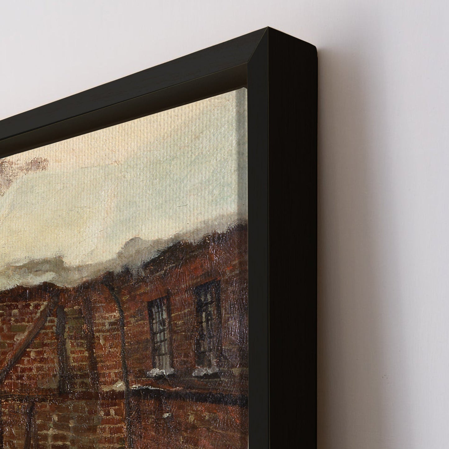 Claude Monet First Thurlow Mill Scene Canvas Print Classic Reproduction Wall Art Modern Art Impressionism Painting on Framed Canvas Artwork for Home Office Restaurant Decor.