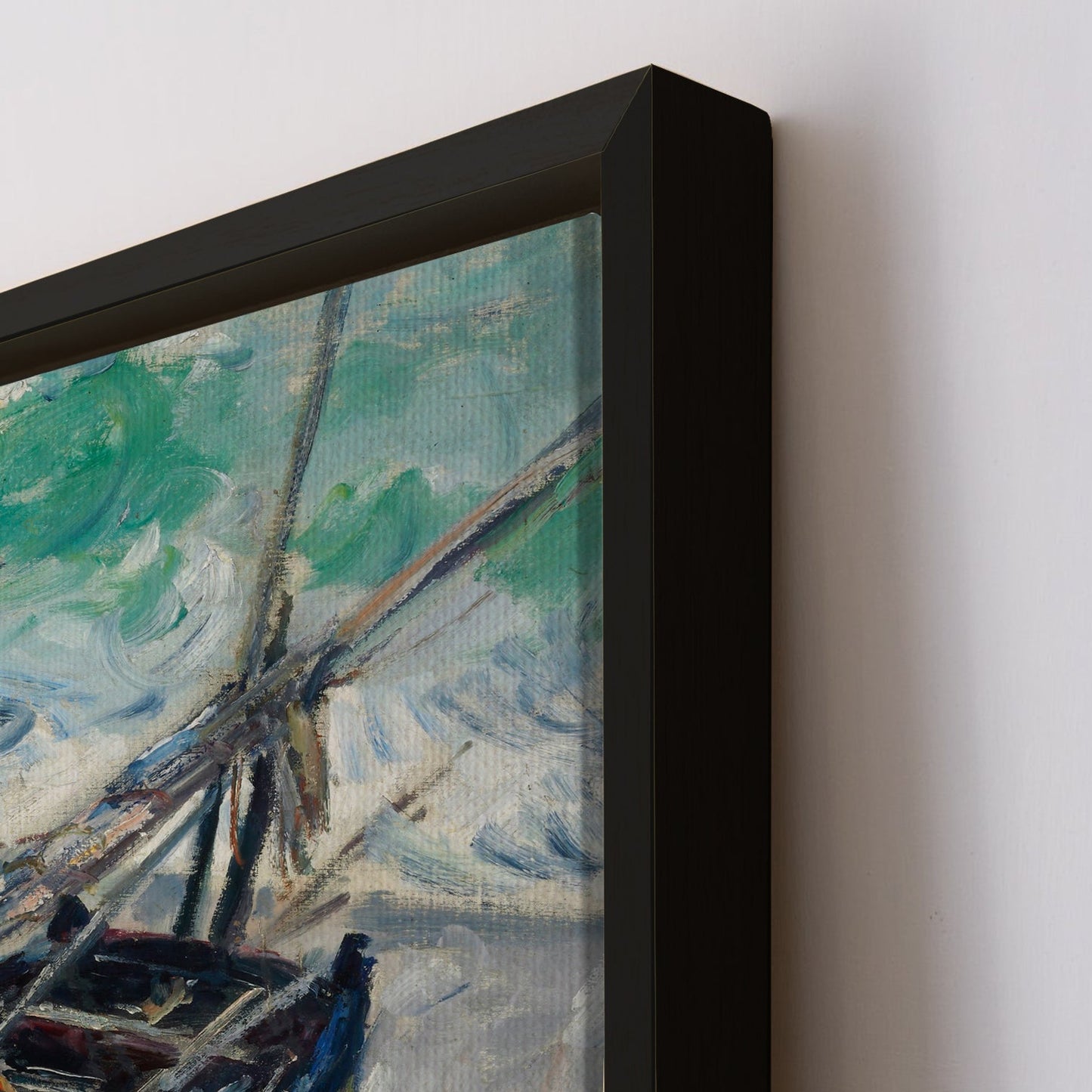 Three Boats Canvas Print Wall Art Claude Monet Modern Classic and Unique Art Print Picture Artwork Framed For Living Room Office Home Decor.