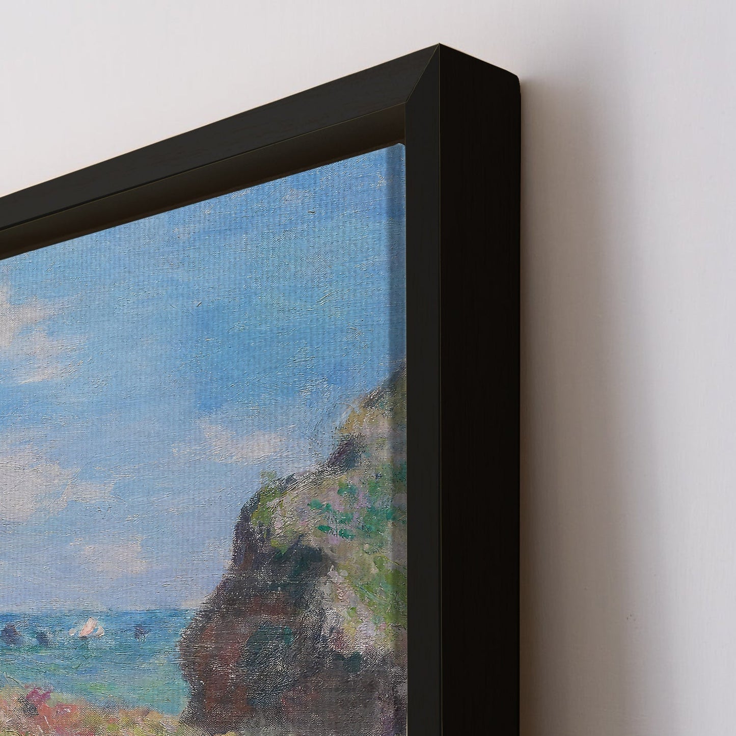 Abstract Canvas Print Wall Art Cliff Walk at Portville Claude Monet Modern Classic and Unique Art Print Picture Artwork Framed For Living Room Office Home Decor.