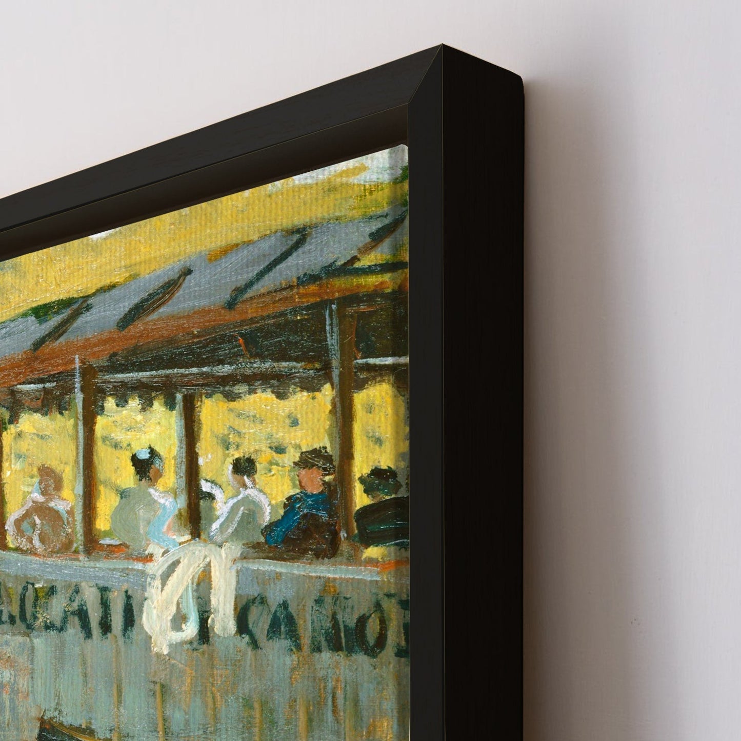 La Grenouillere floating restaurant and boat Modern Canvas Prints of Claude Monet Paintings Large Wall Art Reproduction Abstract Artwork For Living Room Office Home Decor.