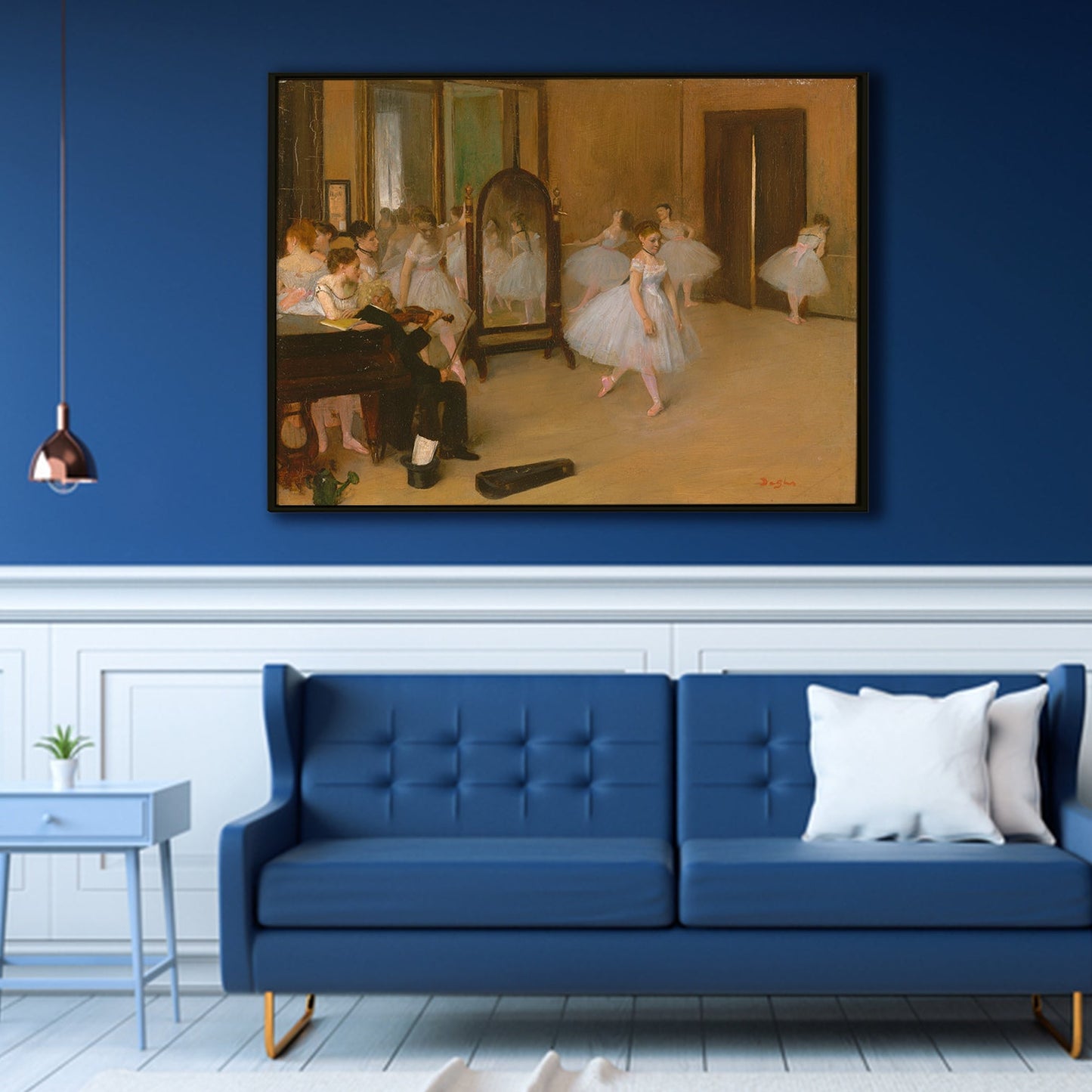 The Dancing Class by Edgar Degas Framed Canvas Wall Painting Art Print for Home & Office Wall Decor