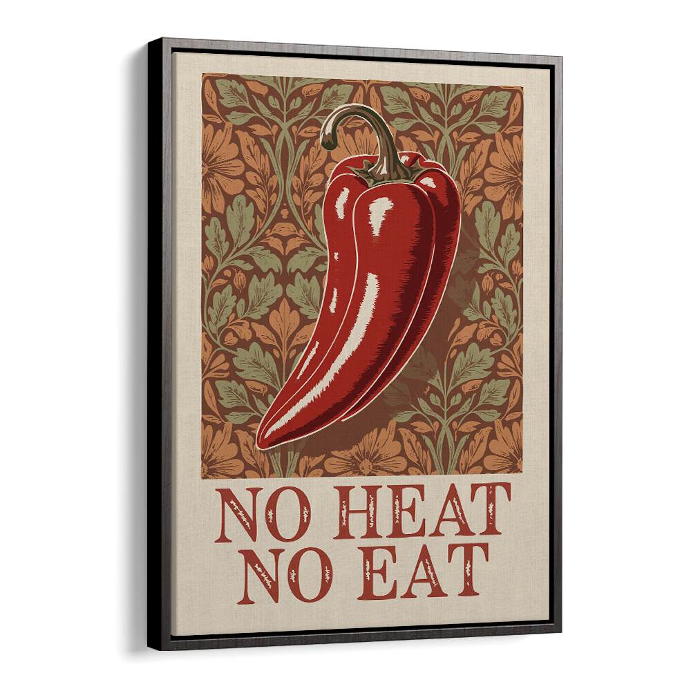 Red chili pepper kitchen poster with the phrase