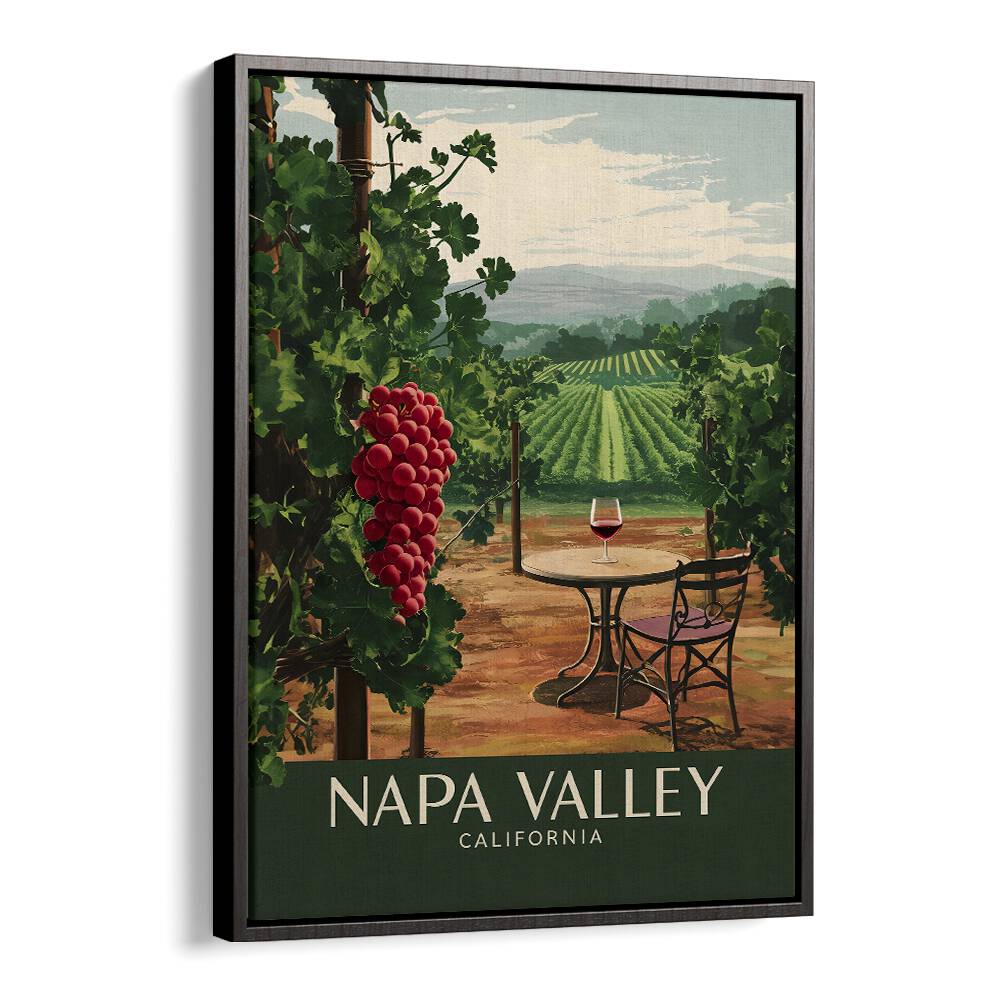 NAPA VALLEY - CALIFORNIA, BAR art print showcasing vineyards and wine for a captivating home decor style.