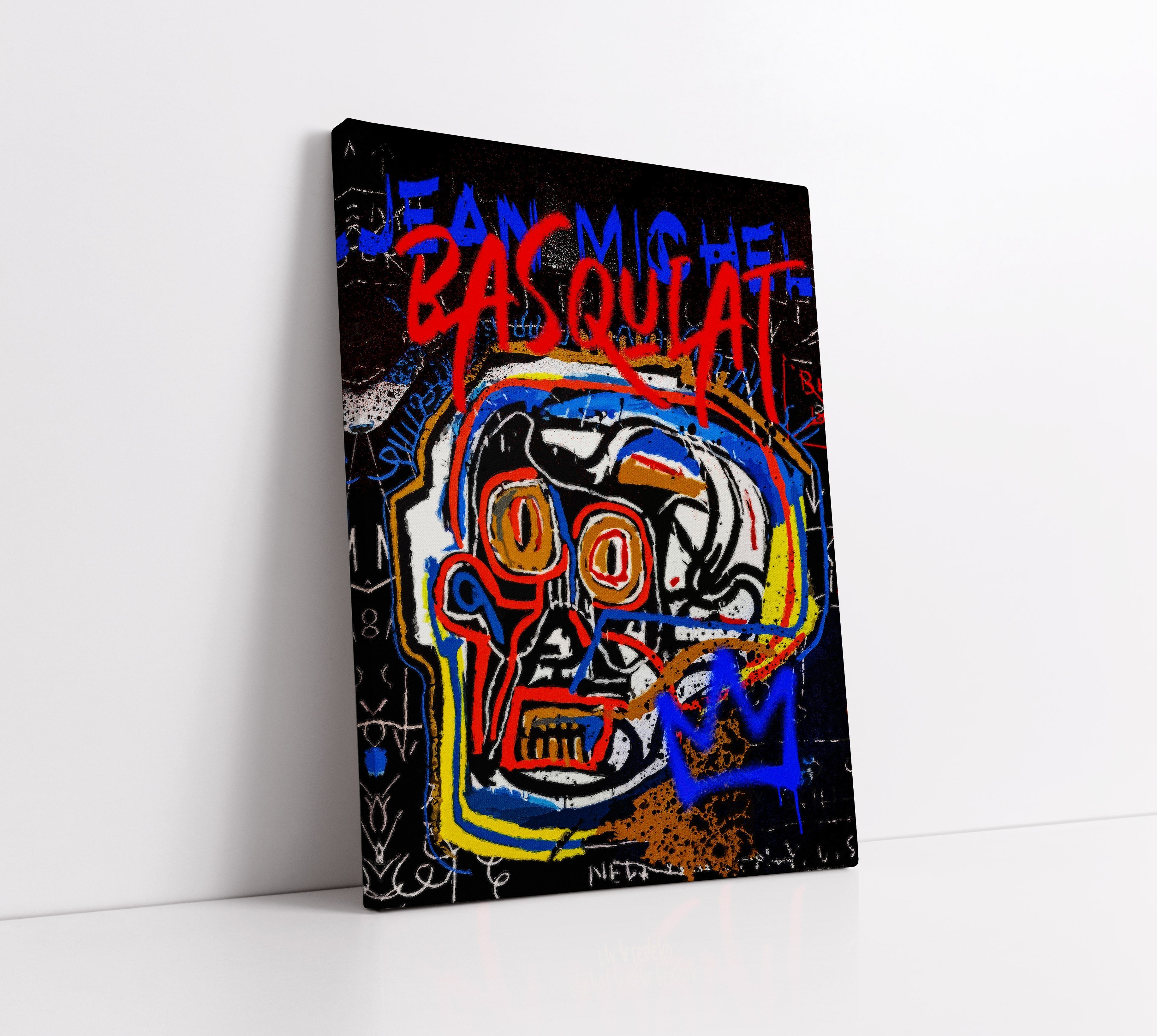 Dynamic Remix Basquiat Inspired Art // Wall Art Print
