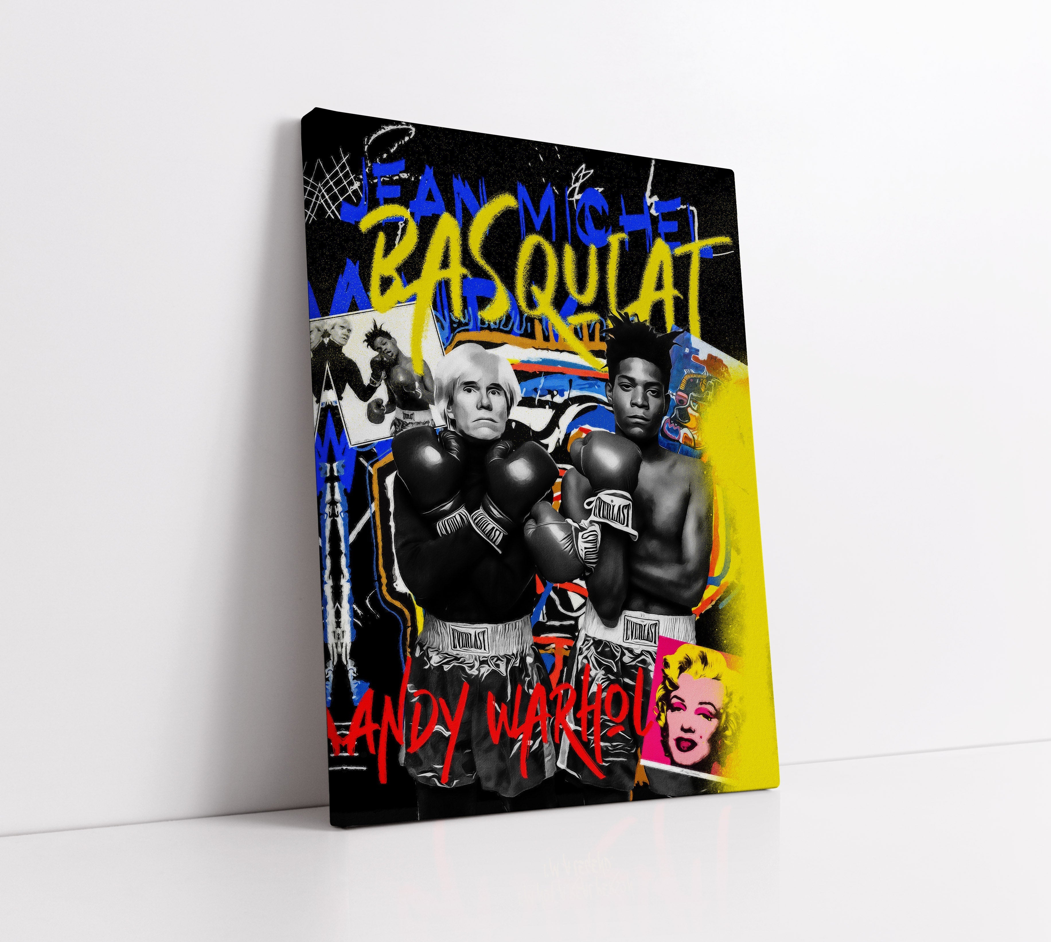 Basquiat Vs Warhol Pop Art // Wall Art Print