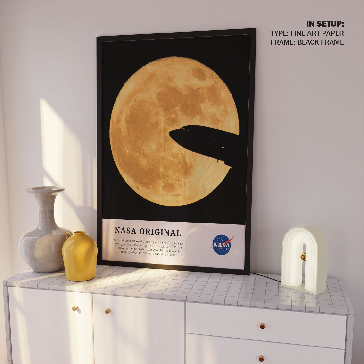 Aircraft and Moon, NASA Art Posters