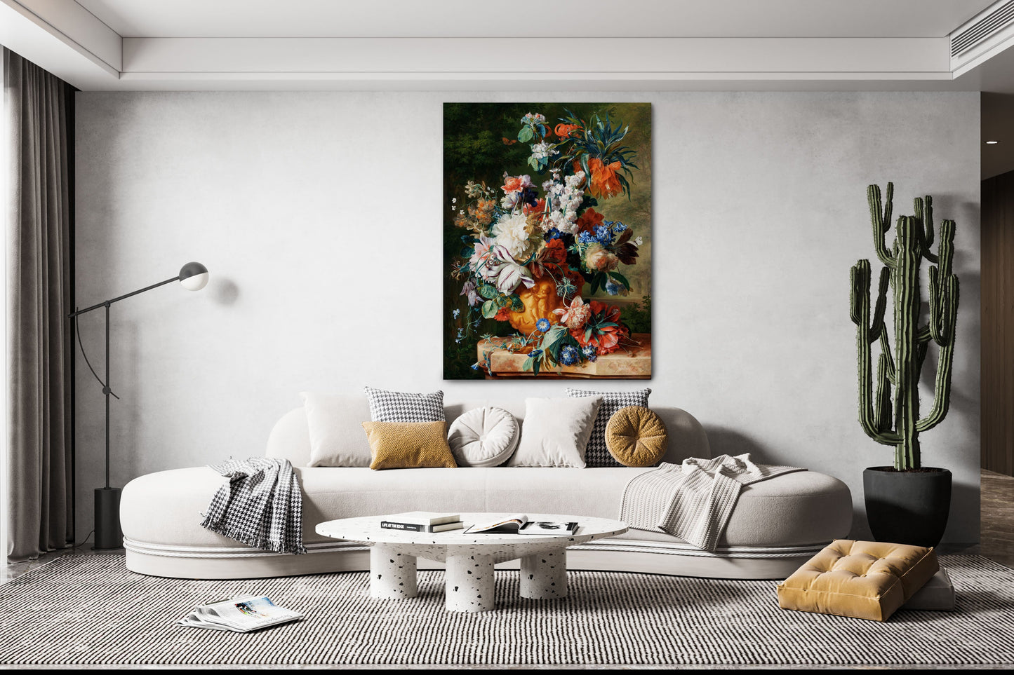 Bouquet of Flowers in an Urn (1724) Wall Art Print