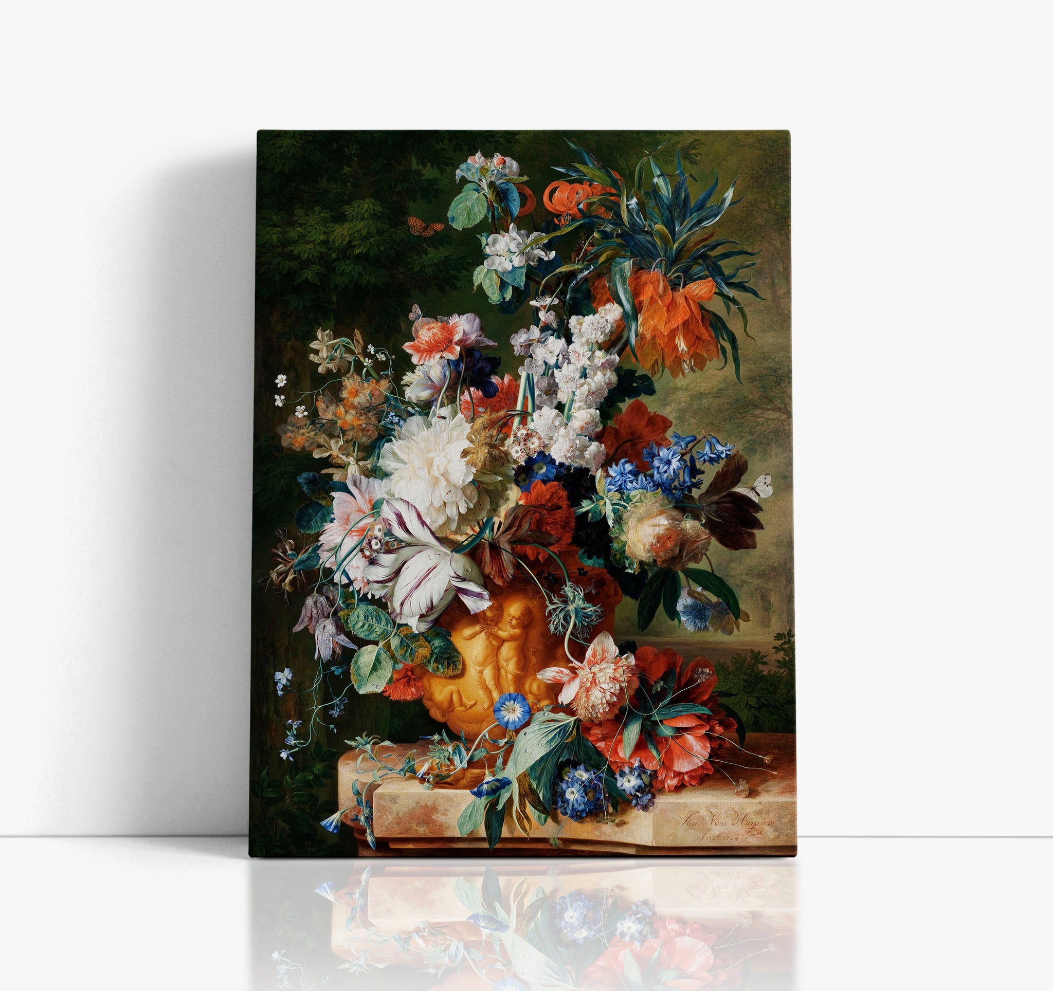 Bouquet of Flowers in an Urn (1724) Wall Art Print