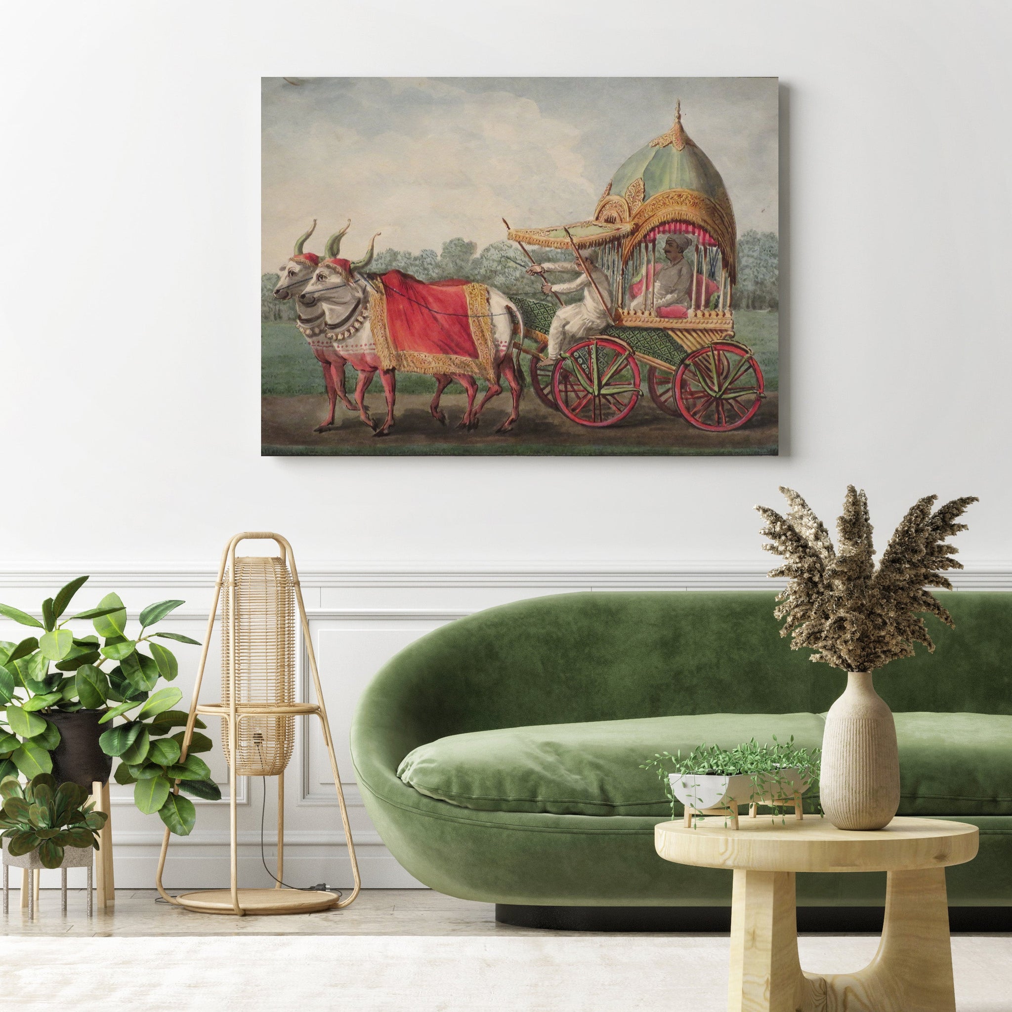 Bullock Cart, 19th century painting // Wall Art Print