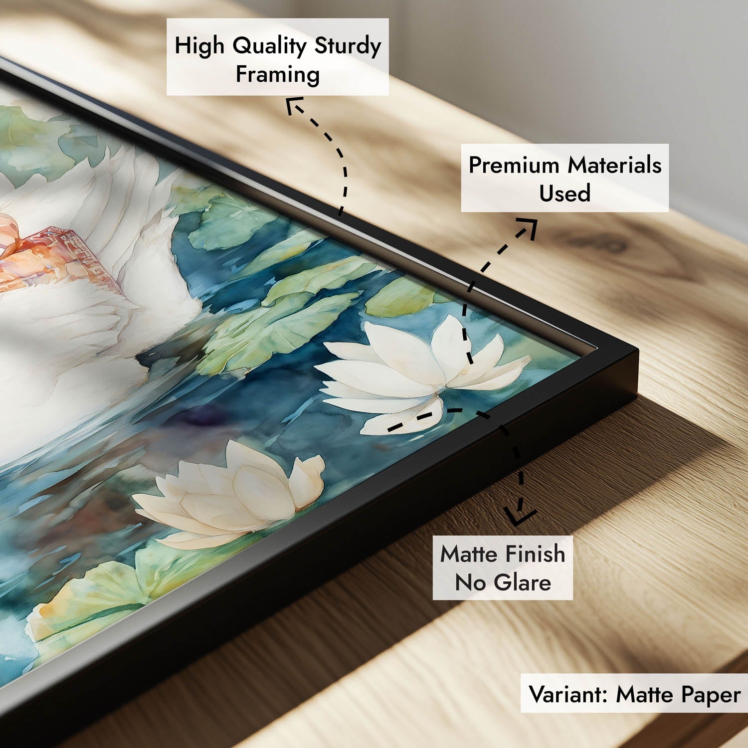 Goddess Saraswati on Swan - Vastu Painting