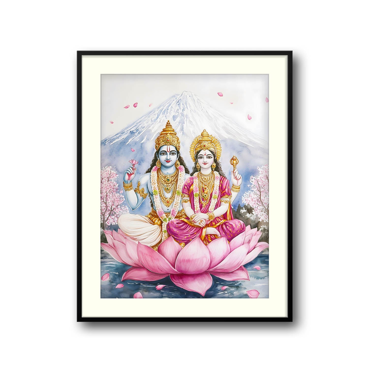 Lord Vishnu and Goddess Laxmi - Vastu Painting