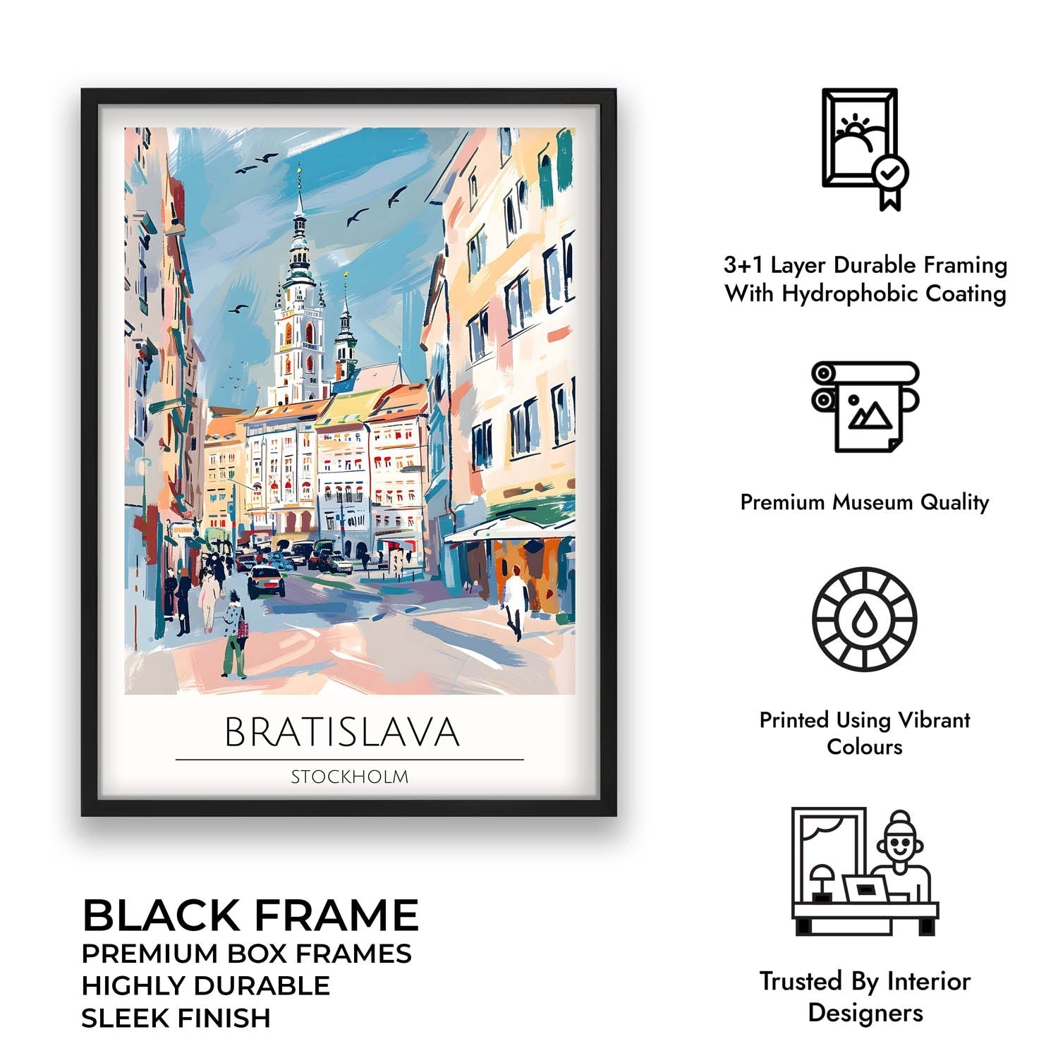 Bratislava | Stockholm - Cities Paintings